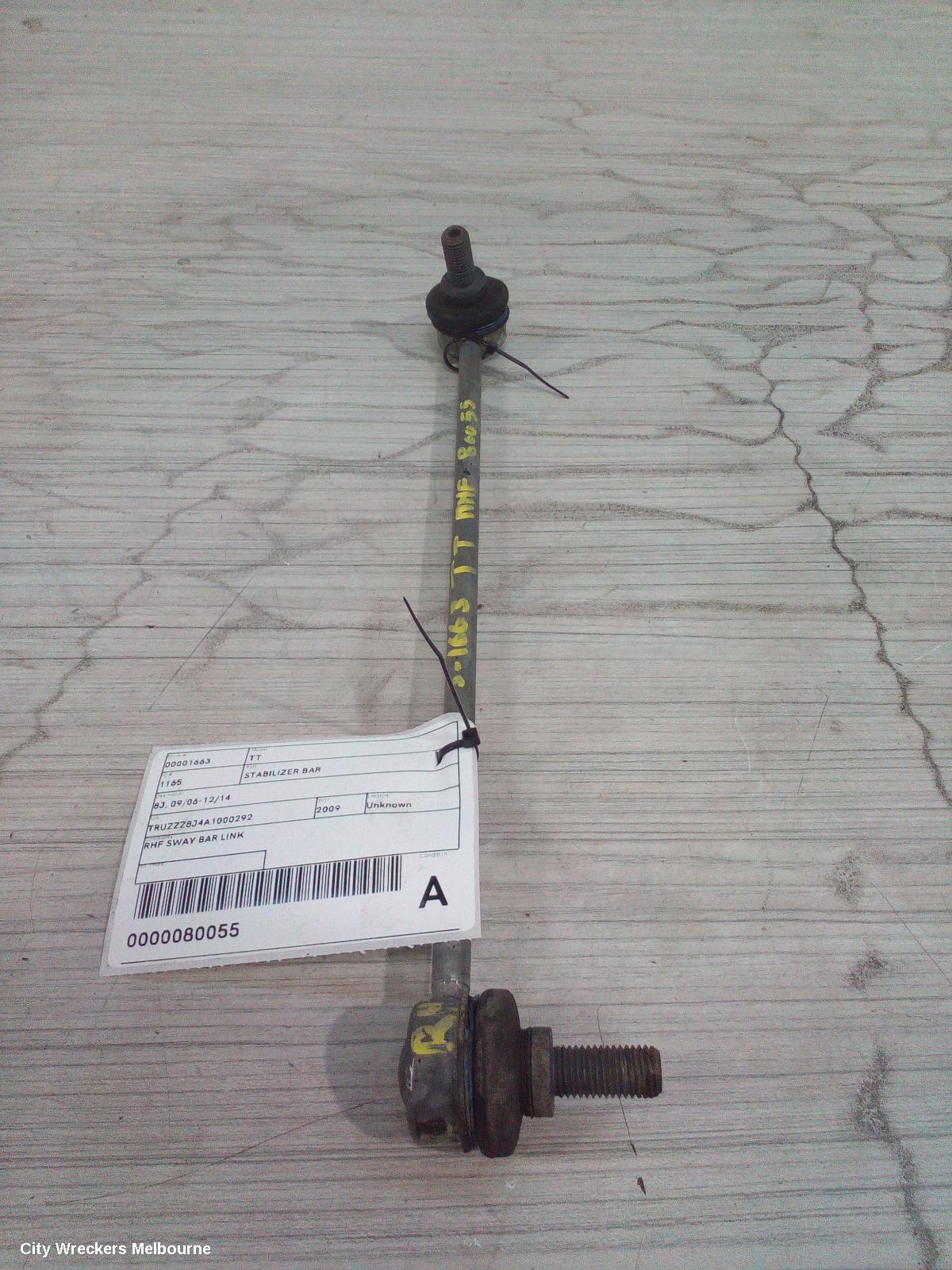 AUDI TT STABILISER BAR, 8J, 09/2006 - 12/2014
