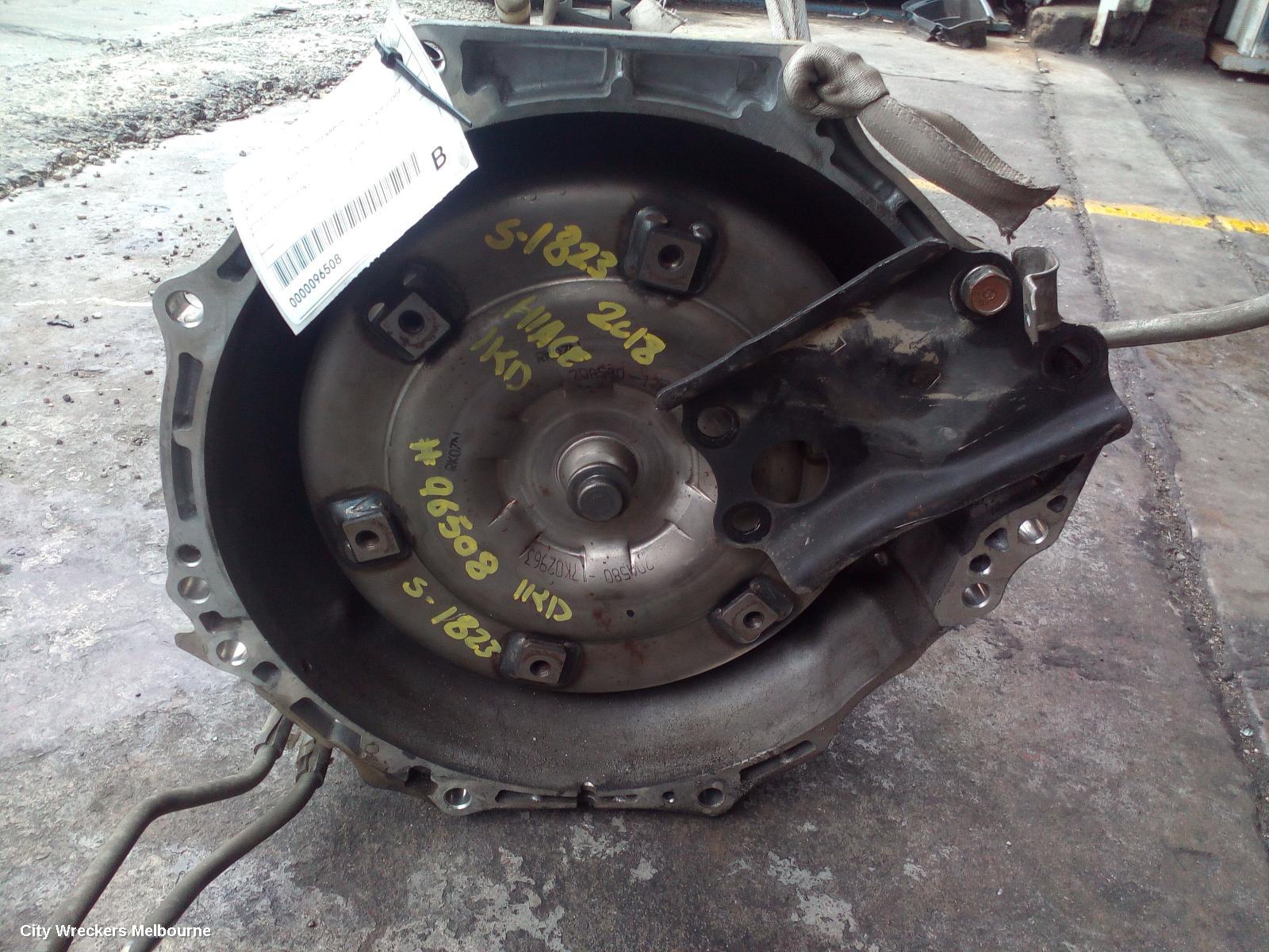 TOYOTA HIACE TRANS/GEARBOX, AUTO, RWD, DIESEL, 3.0, 1KD-FTV, KDH, A340E CODE, NON-SPEEDO DRIVE (SINGLE SENSOR TYPE), 12/2013 - 04/2019