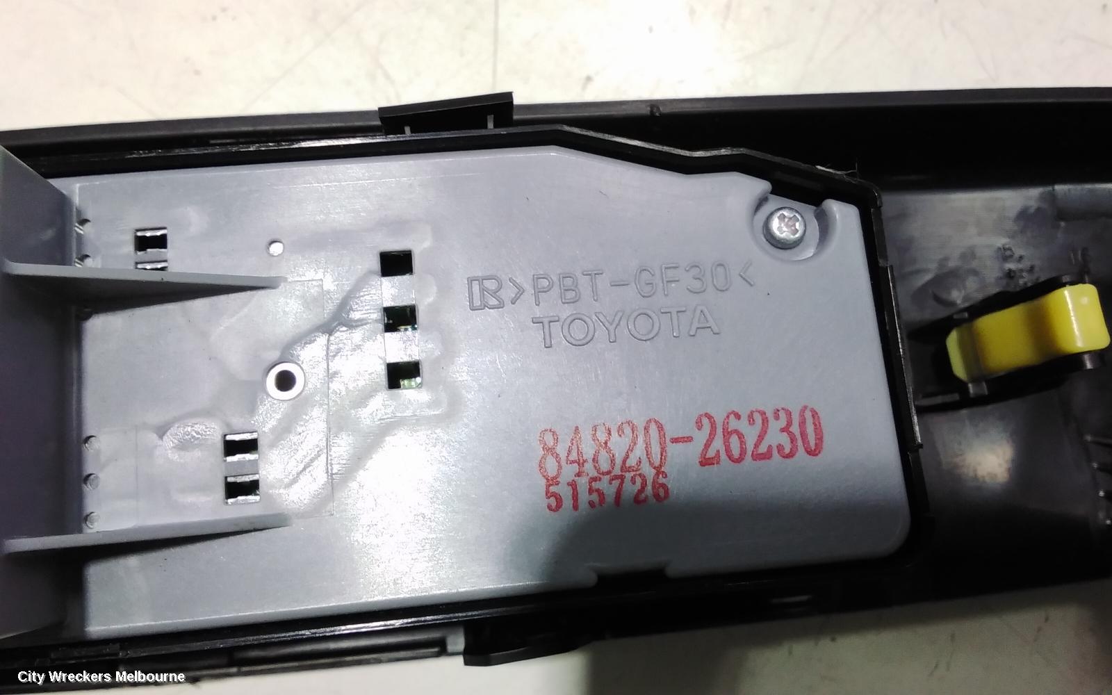 TOYOTA HIACE PWR DR WIND SWITCH, RH FRONT (MASTER SWITCH), TRH/KDH, 03/2014 - 04/2019