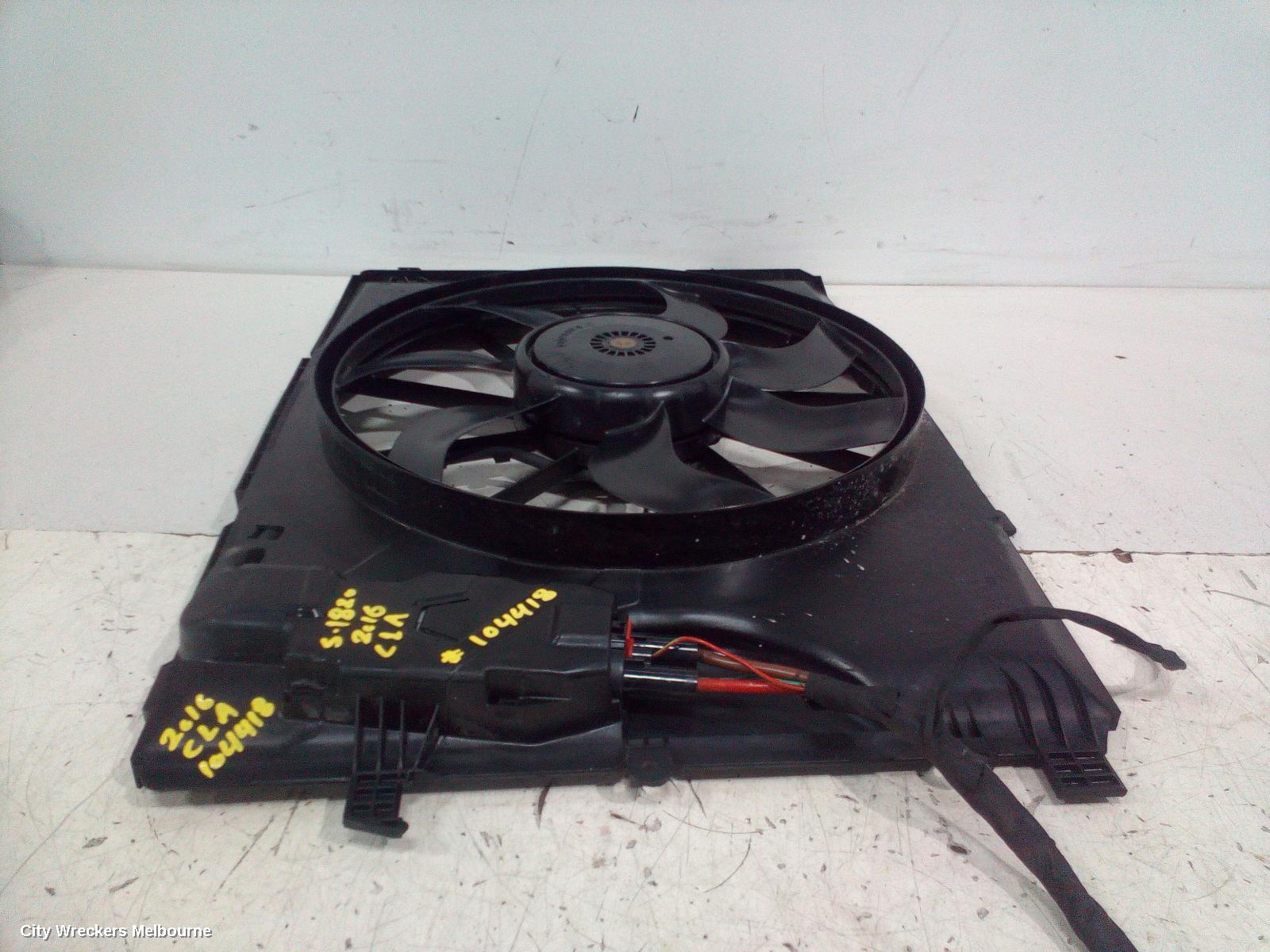 MERCEDES CLA CLASS FAN, SINGLE FAN ASSY, 1.6, PETROL, C117/X117, 09/2013 - 01/2019