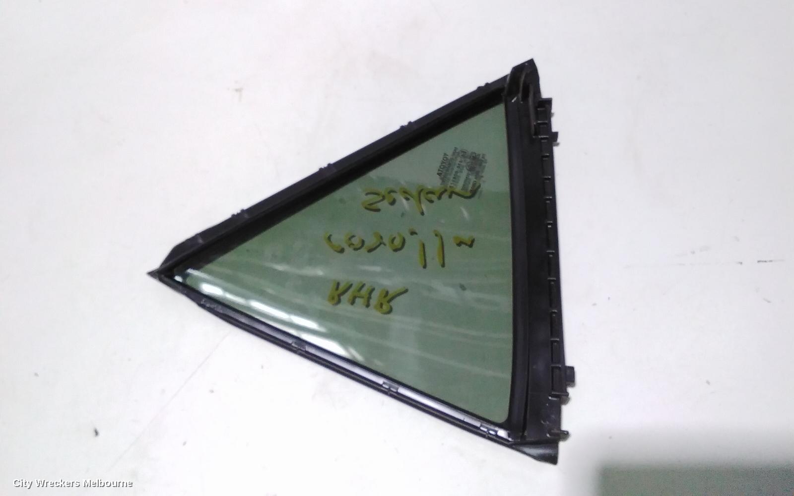 TOYOTA COROLLA RIGHT REAR 1/4 DOOR GLASS, ZRE172/20182R, 12/2013 - 06/2019
