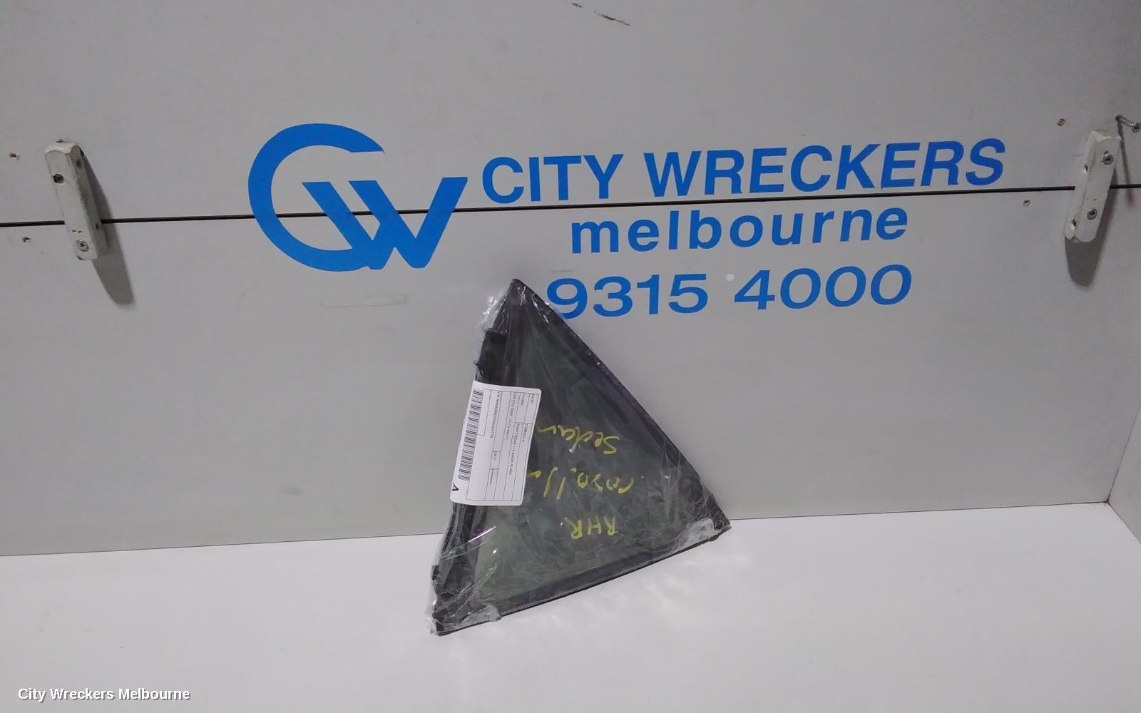 TOYOTA COROLLA RIGHT REAR 1/4 DOOR GLASS, ZRE172/20182R, 12/2013 - 06/2019