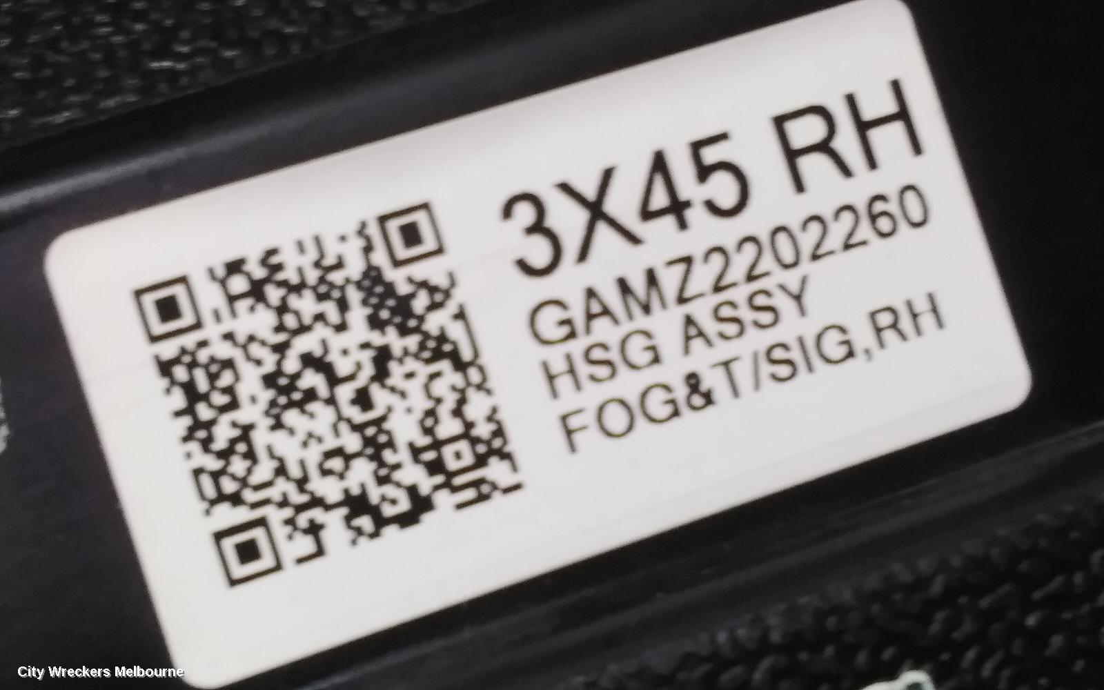 MITSUBISHI ASX RIGHT INDICATOR/FOG/SIDE, BUMPER FOGLAMP, XE, 08/2019 ONWARDS