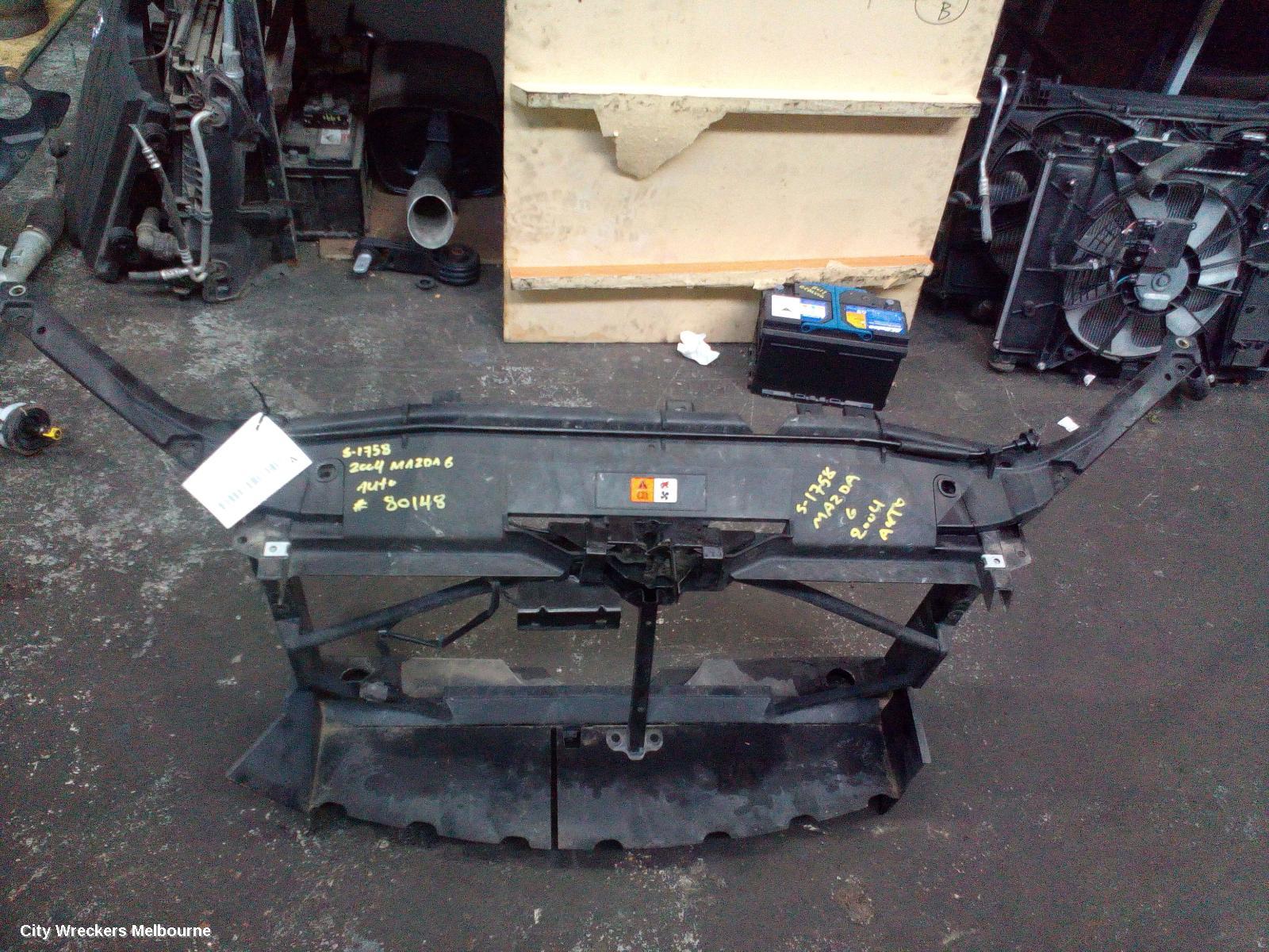 MAZDA 6 RADIATOR SUPPORT, GG/GY, PLASTIC- BOLTS ON, 09/2002 - 01/2008