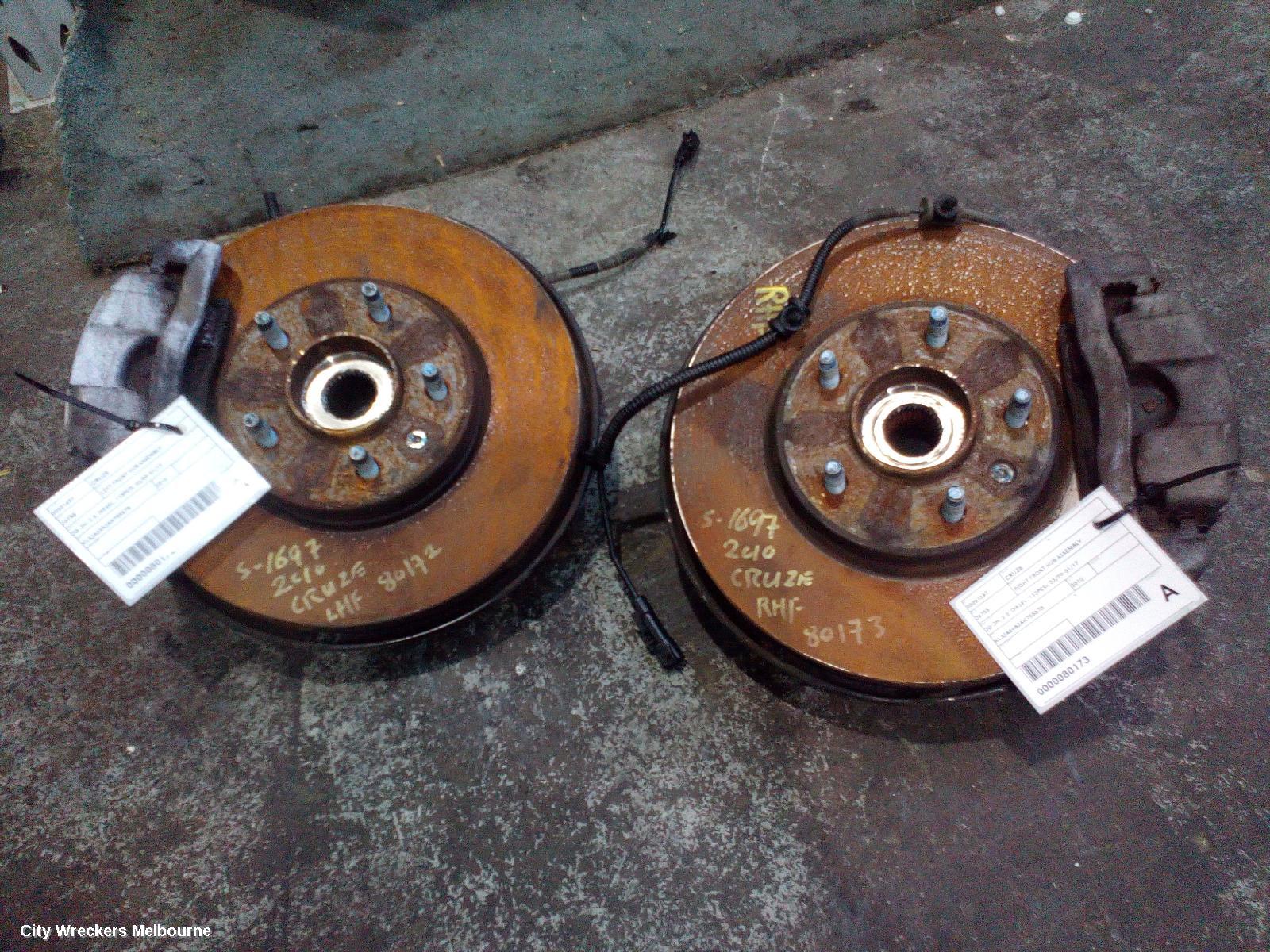 HOLDEN CRUZE LEFT FRONT HUB ASSEMBLY, JG-JH, 2.0, DIESEL, 115PCD, 03/2009 - 01/2017