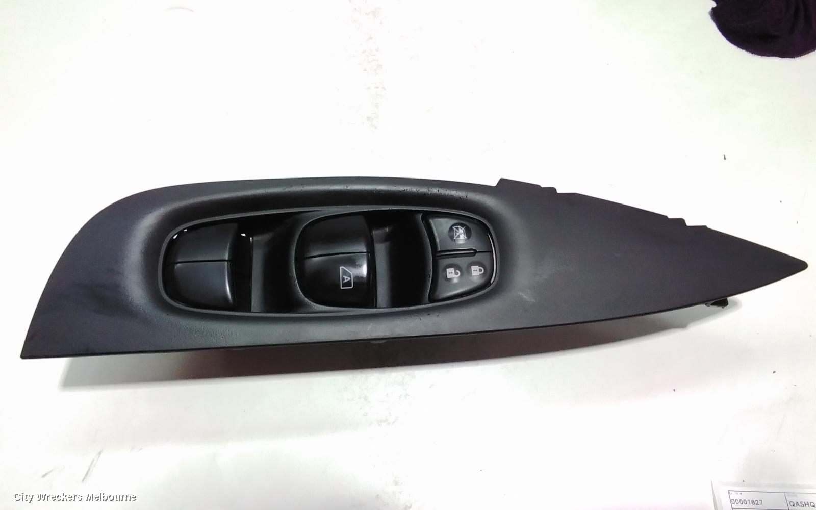 NISSAN QASHQAI PWR DR WIND SWITCH, RH FRONT (MASTER SWITCH), J11, 06/2014 ONWARDS