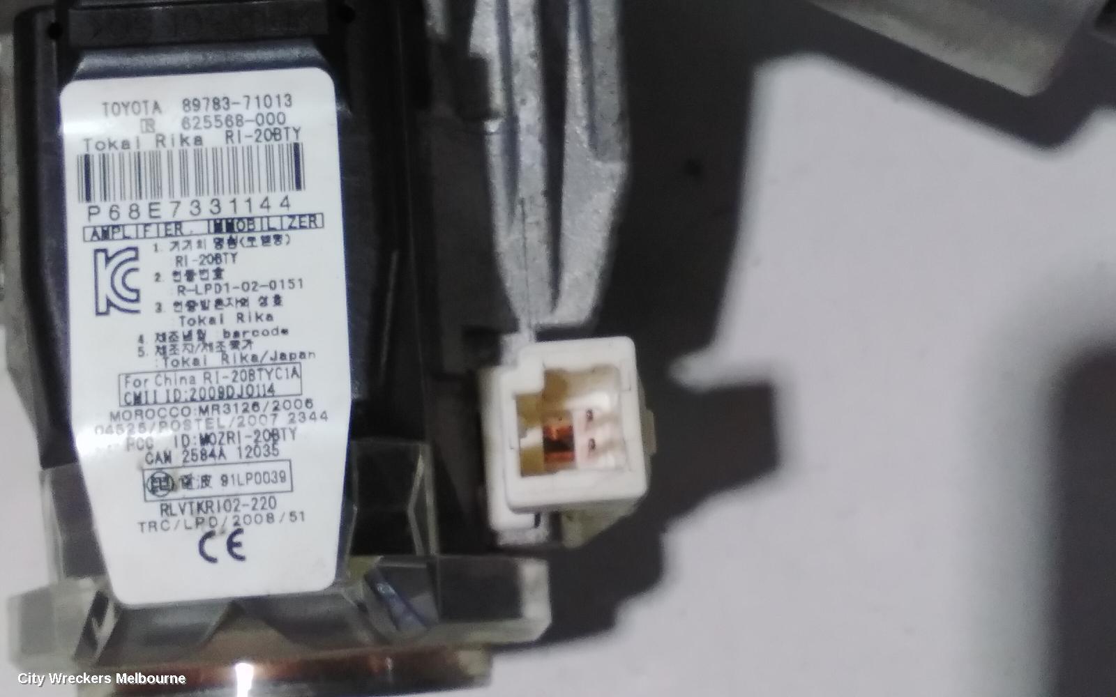 TOYOTA KLUGER STEERING COLUMN, GSU40-GSU45, ELECTRONIC ASSIST TYPE, W/ KEY START TYPE, 05/2007 - 02/2014