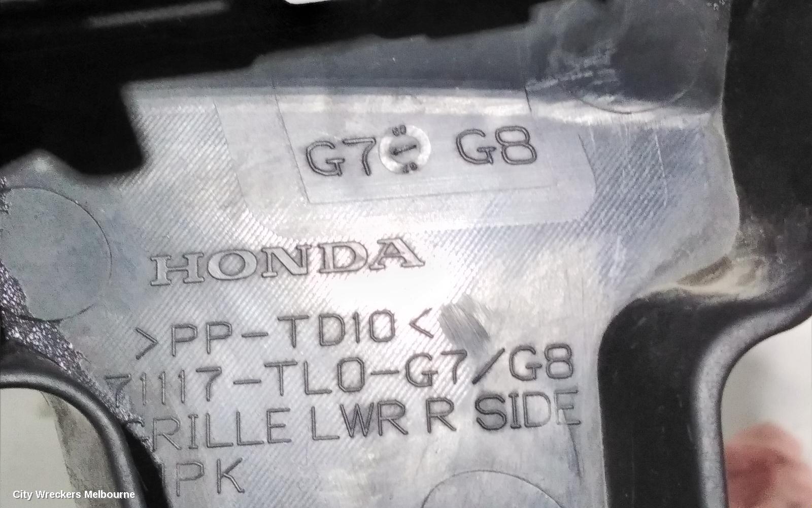 HONDA ACCORD RIGHT INDICATOR/FOG/SIDE, BUMPER FOGLAMP, 8TH GEN, EURO (VIN JHMCU), 06/2008 - 06/2011