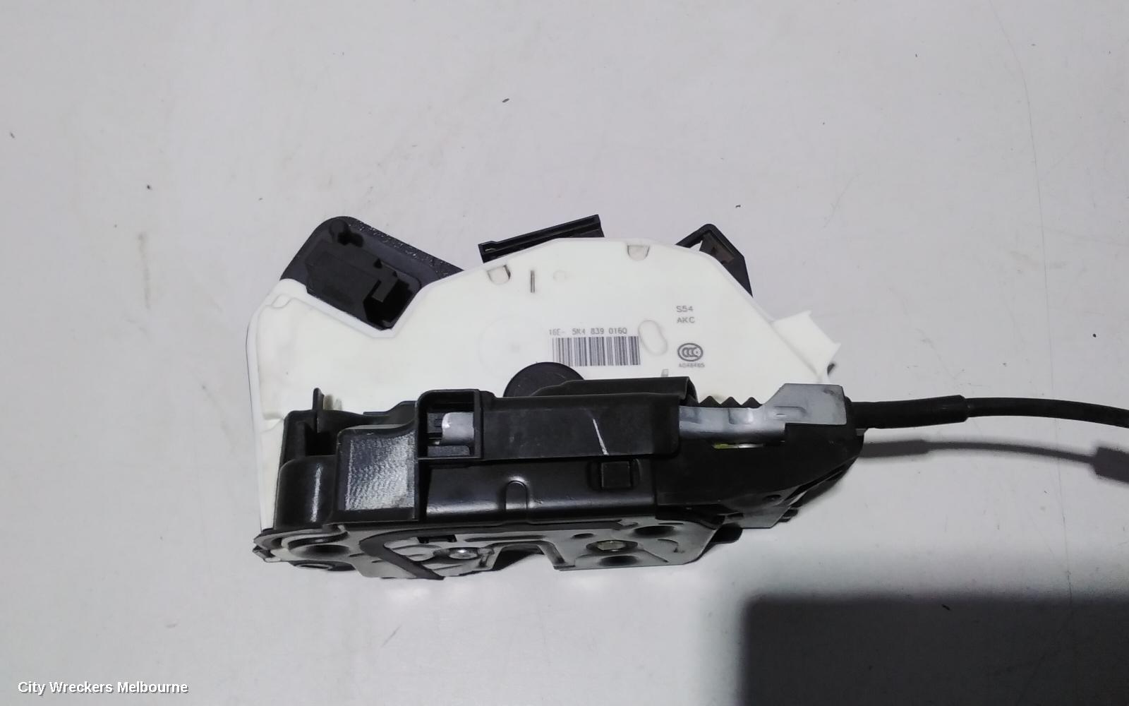 VOLKSWAGEN GOLF DOOR/BOOT/GATE LOCK, RIGHT REAR DOOR LOCK, P/N 5K4839016Q, GEN 7, 03/2013 - 08/2020