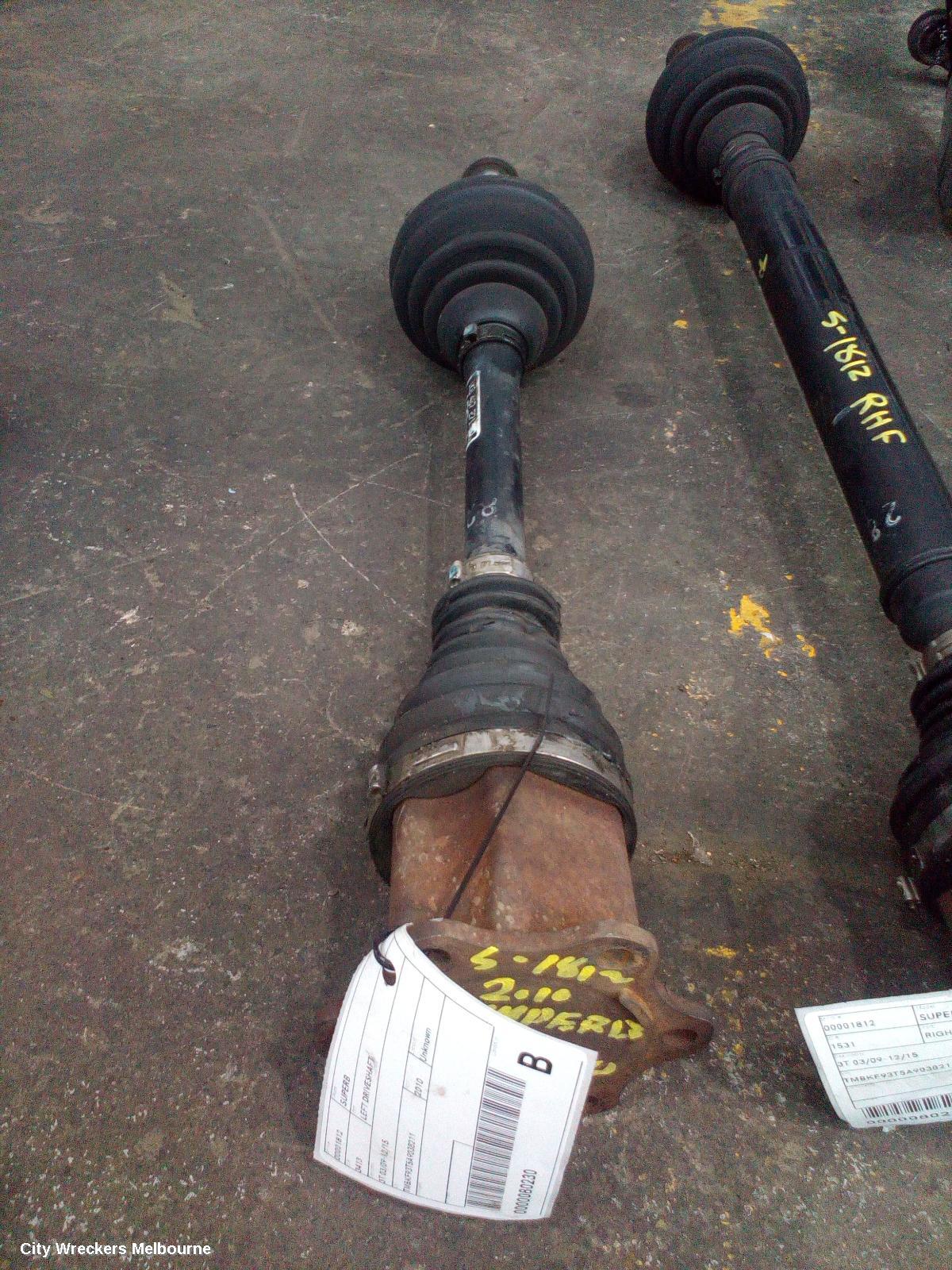 SKODA SUPERB LEFT DRIVESHAFT, FRONT, FWD, 3T, 03/2009 - 12/2015