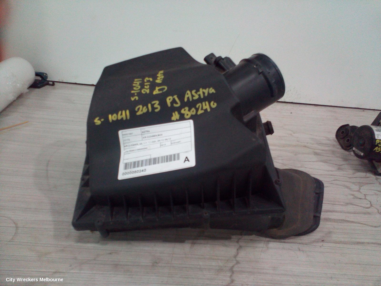OPEL ASTRA AIR CLEANER/BOX, AIR CLEANER, AS, 1.6, PETROL, 09/2012 - 08/2013