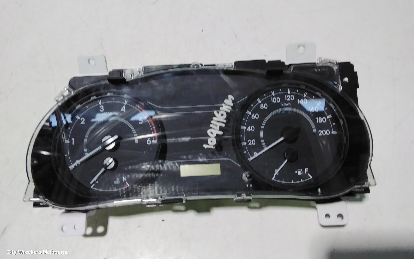 TOYOTA HILUX INSTRUMENT CLUSTER, INSTRUMENT CLUSTER, PETROL, MANUAL T/M, WORKMATE, 09/2015 - 08/2019
