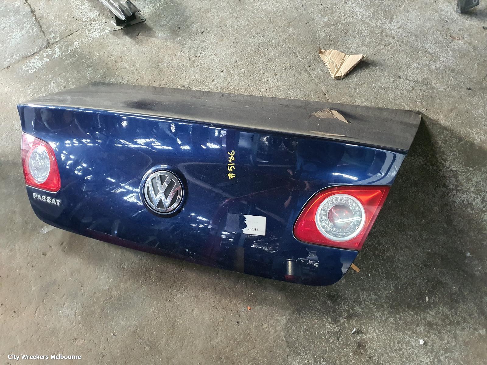 VOLKSWAGEN PASSAT BOOTLID/TAILGATE, BOOTLID, 3C/MK6 B6, SEDAN, NON SPOILER TYPE, 03/2006 - 09/2010