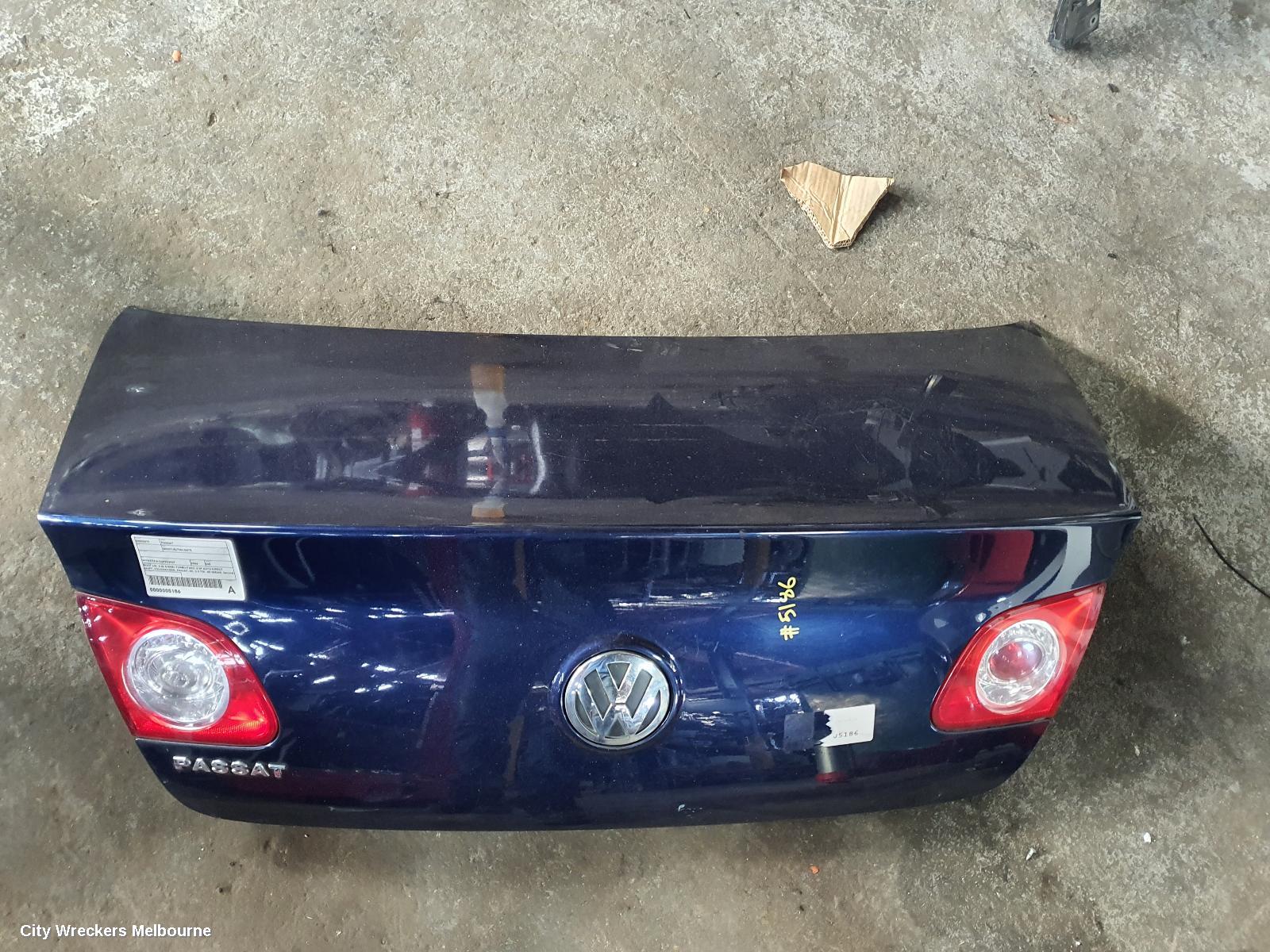 VOLKSWAGEN PASSAT BOOTLID/TAILGATE, BOOTLID, 3C/MK6 B6, SEDAN, NON SPOILER TYPE, 03/2006 - 09/2010