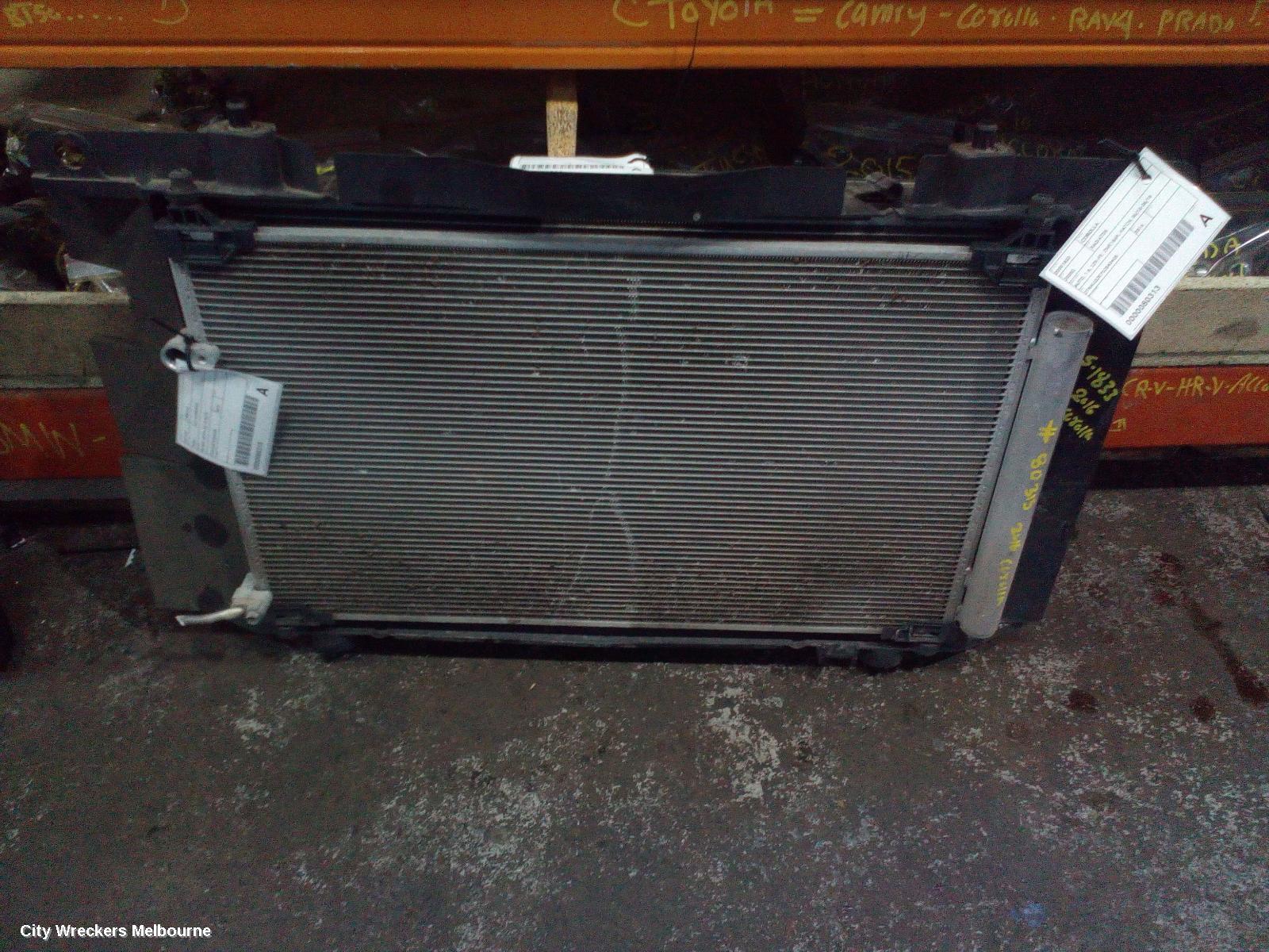 TOYOTA COROLLA A/C CONDENSER, ZRE182R, HATCH, 03/2015 - 06/2018