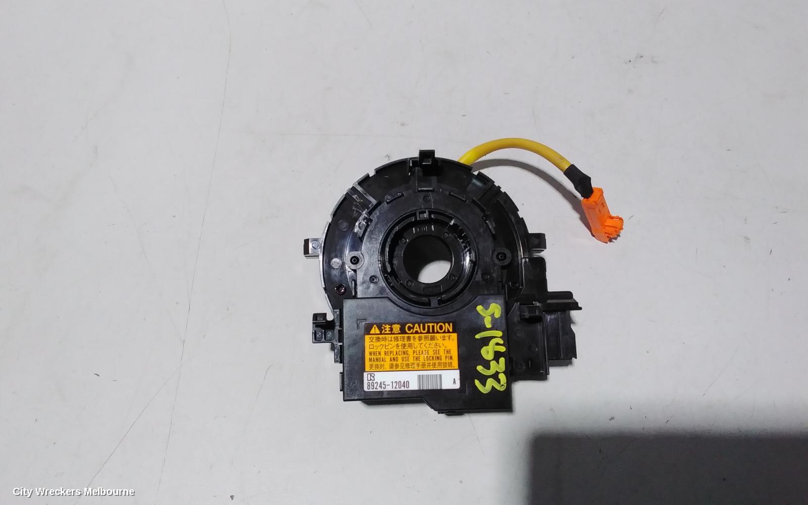 TOYOTA COROLLA AIRBAG MODULE/SENSOR, CLOCKSPRING, ZRE182R, 03/2015 - 06/2018