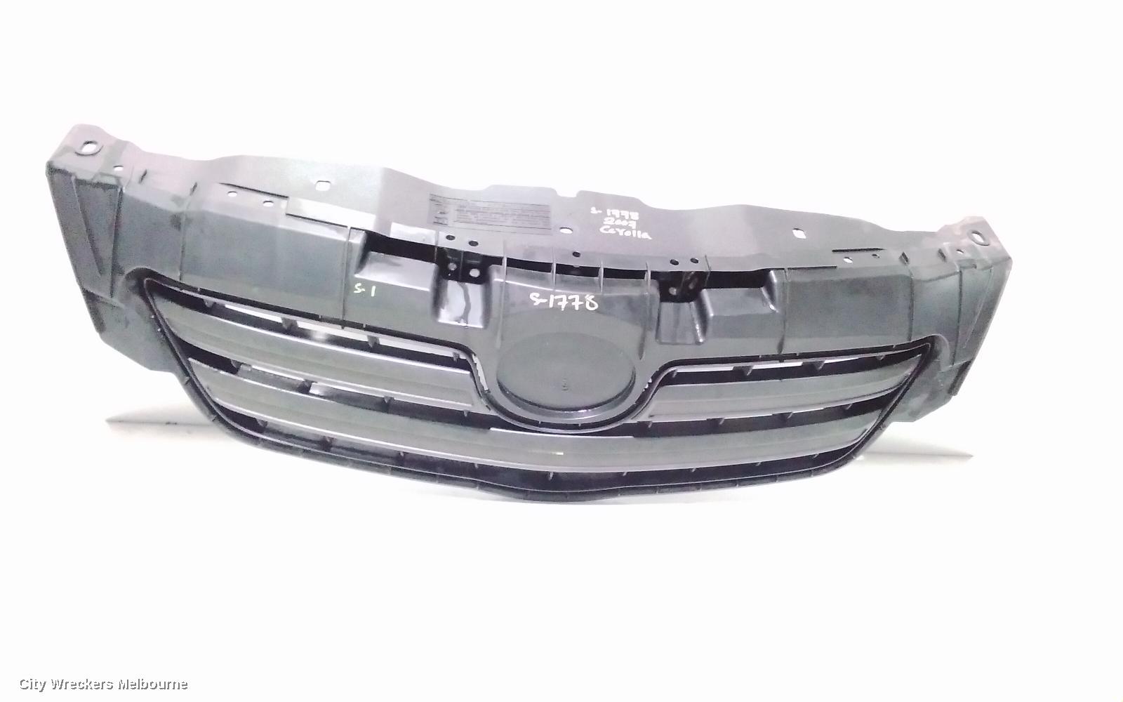 TOYOTA COROLLA GRILLE, RADIATOR GRILLE, ZRE152/20153R, SEDAN, OUTER, 03/2007 - 02/2010