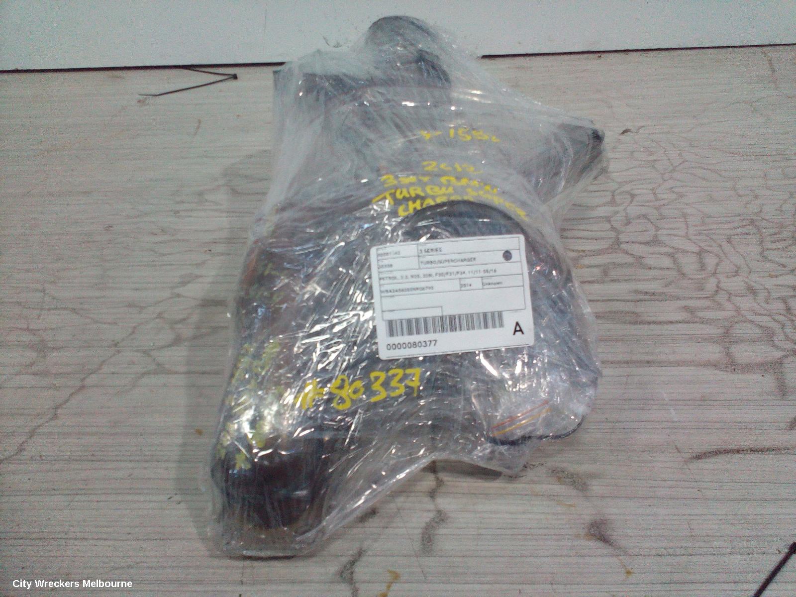 BMW 3 SERIES TURBO SUPERCHARGER, PETROL, 2.0, N20, 328I, F30/F31/F34, 11/2011 - 05/2016