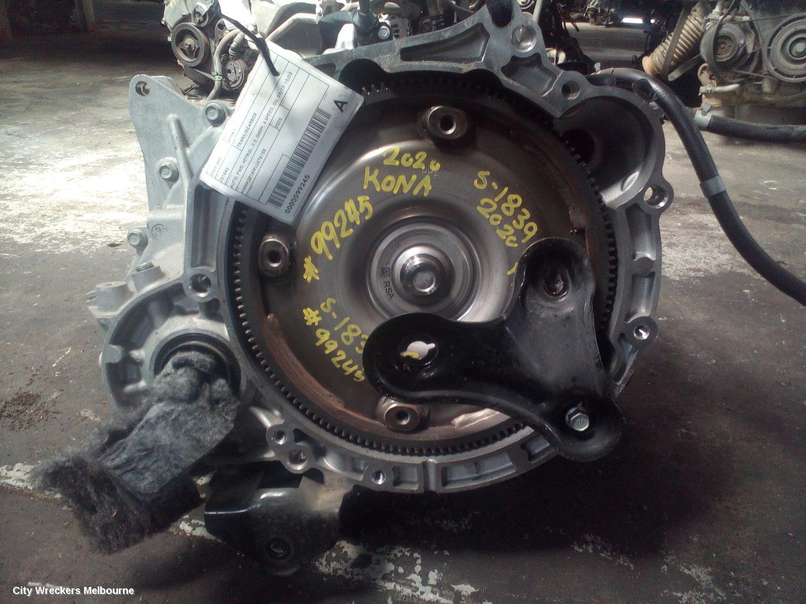 HYUNDAI KONA TRANS/GEARBOX, AUTO, FWD, PETROL, 2.0, G4NH, 6 SPEED, OS, 09/2017 - 10/2020