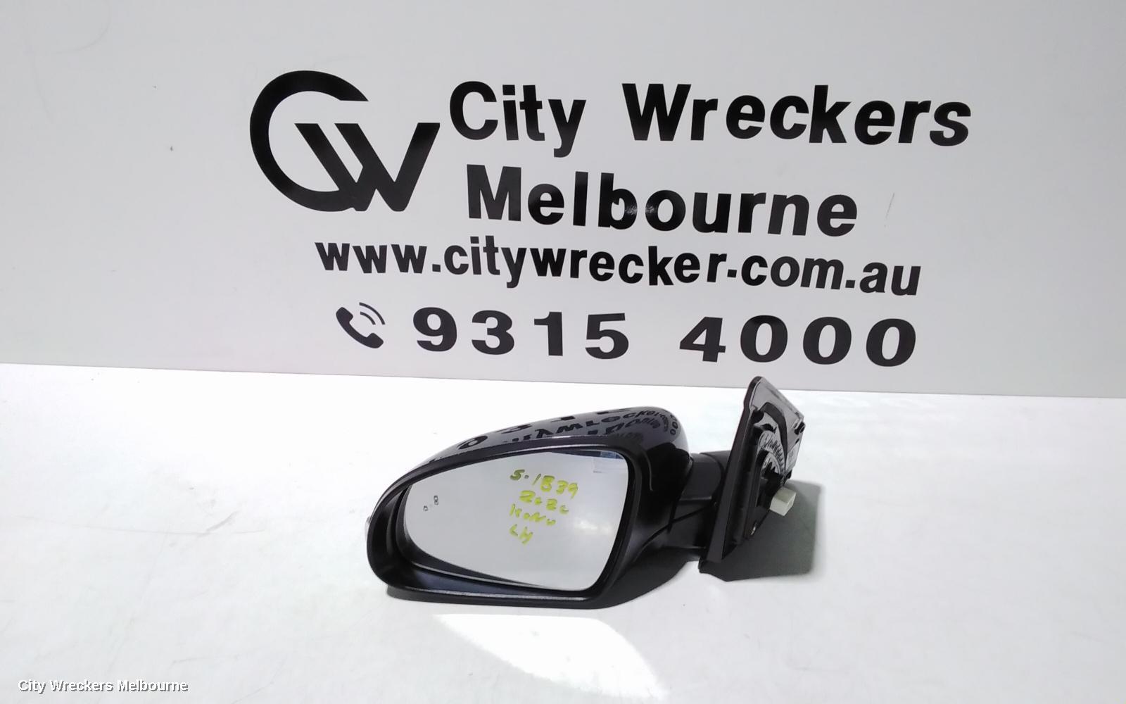 HYUNDAI KONA LEFT DOOR MIRROR, OS, HEATED, POWER FOLD, W/ BLIND SPOT TYPE, COLOUR CODED, 09/2017 - 07/2023
