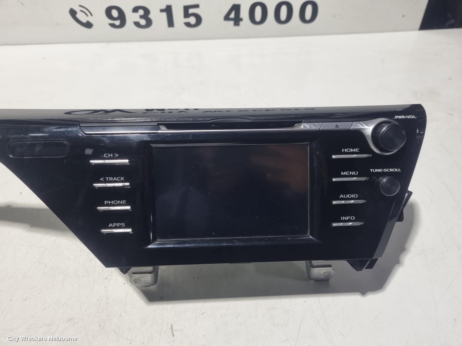 TOYOTA CAMRY RADIO/CD/DVD/SAT/TV, 7IN TOUCHSCREEN, ASCENT, XV70, 09/2017 - 01/2021