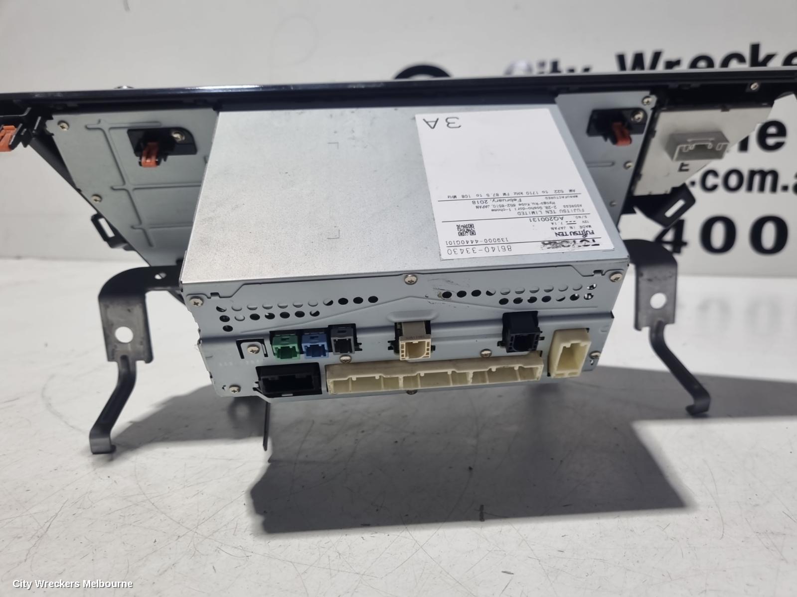 TOYOTA CAMRY RADIO/CD/DVD/SAT/TV, 7IN TOUCHSCREEN, ASCENT, XV70, 09/2017 - 01/2021