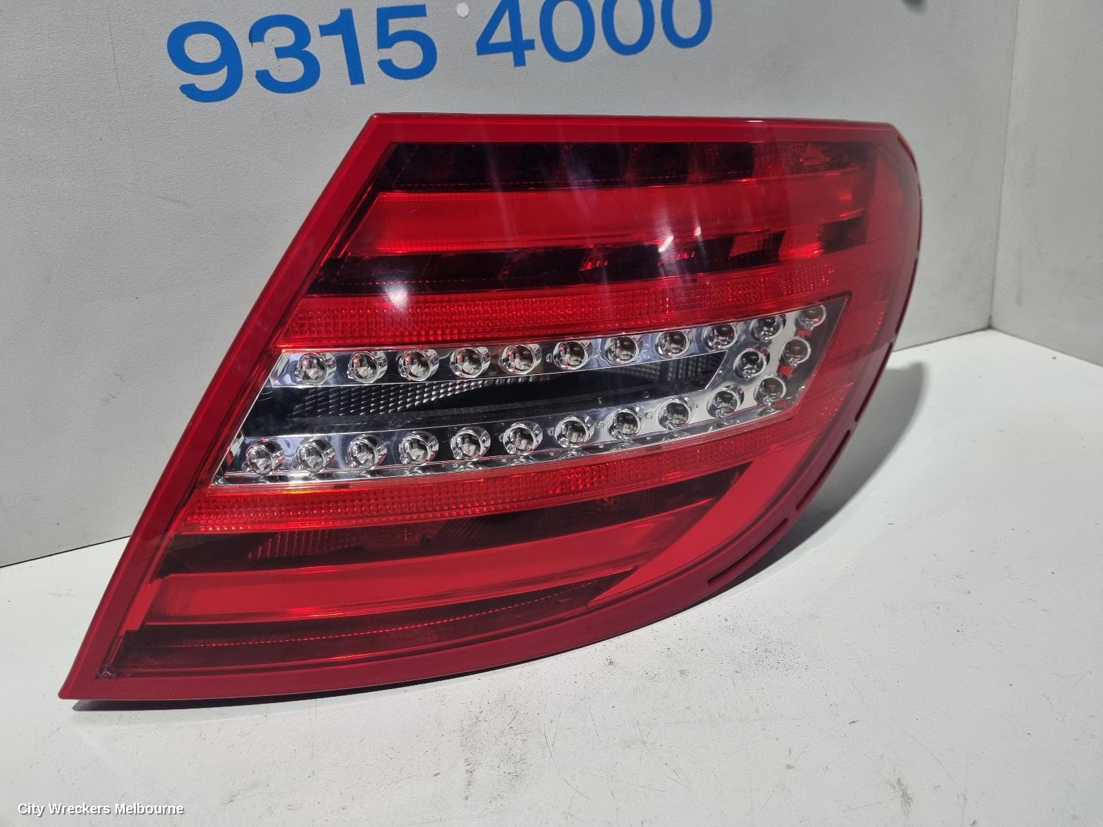 MERCEDES C CLASS RIGHT TAILLIGHT, W204, SEDAN, LED TYPE, 05/2011 - 07/2014