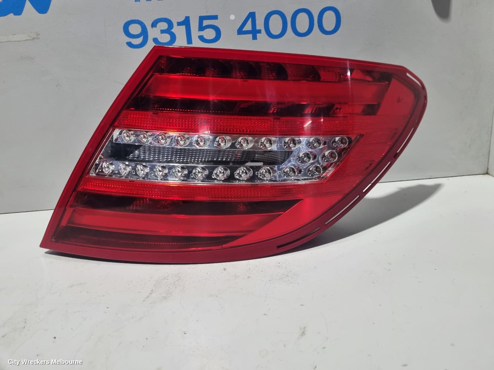 MERCEDES C CLASS RIGHT TAILLIGHT, W204, SEDAN, LED TYPE, 05/2011 - 07/2014