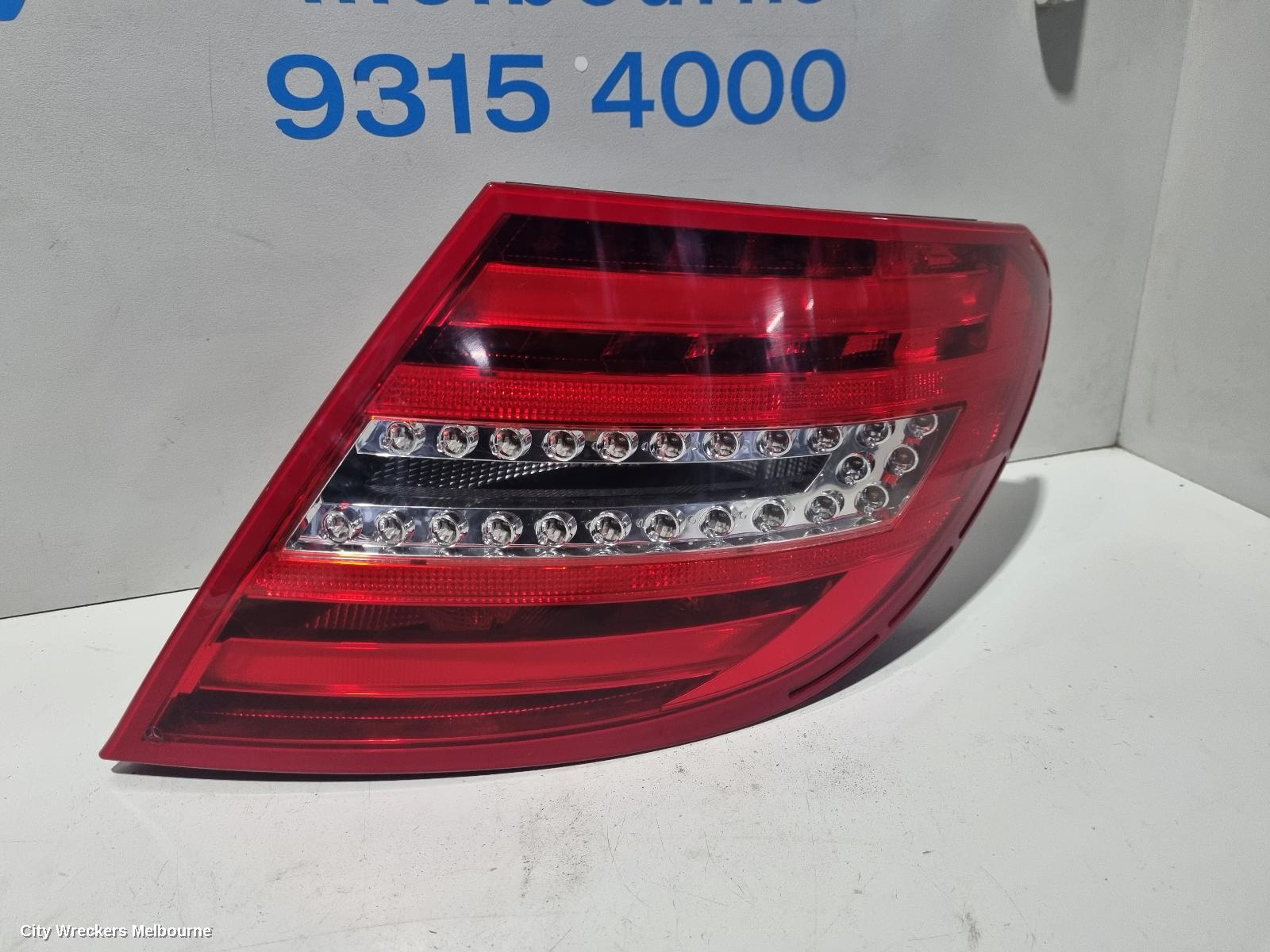 MERCEDES C CLASS RIGHT TAILLIGHT, W204, SEDAN, LED TYPE, 05/2011 - 07/2014