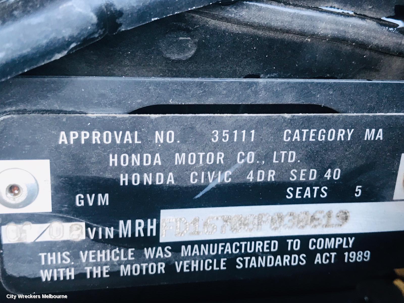 HONDA CIVIC PWR DR WIND SWITCH, RH FRONT (MASTER SWITCH), SEDAN, 8TH GEN, 02/2006 - 12/2011