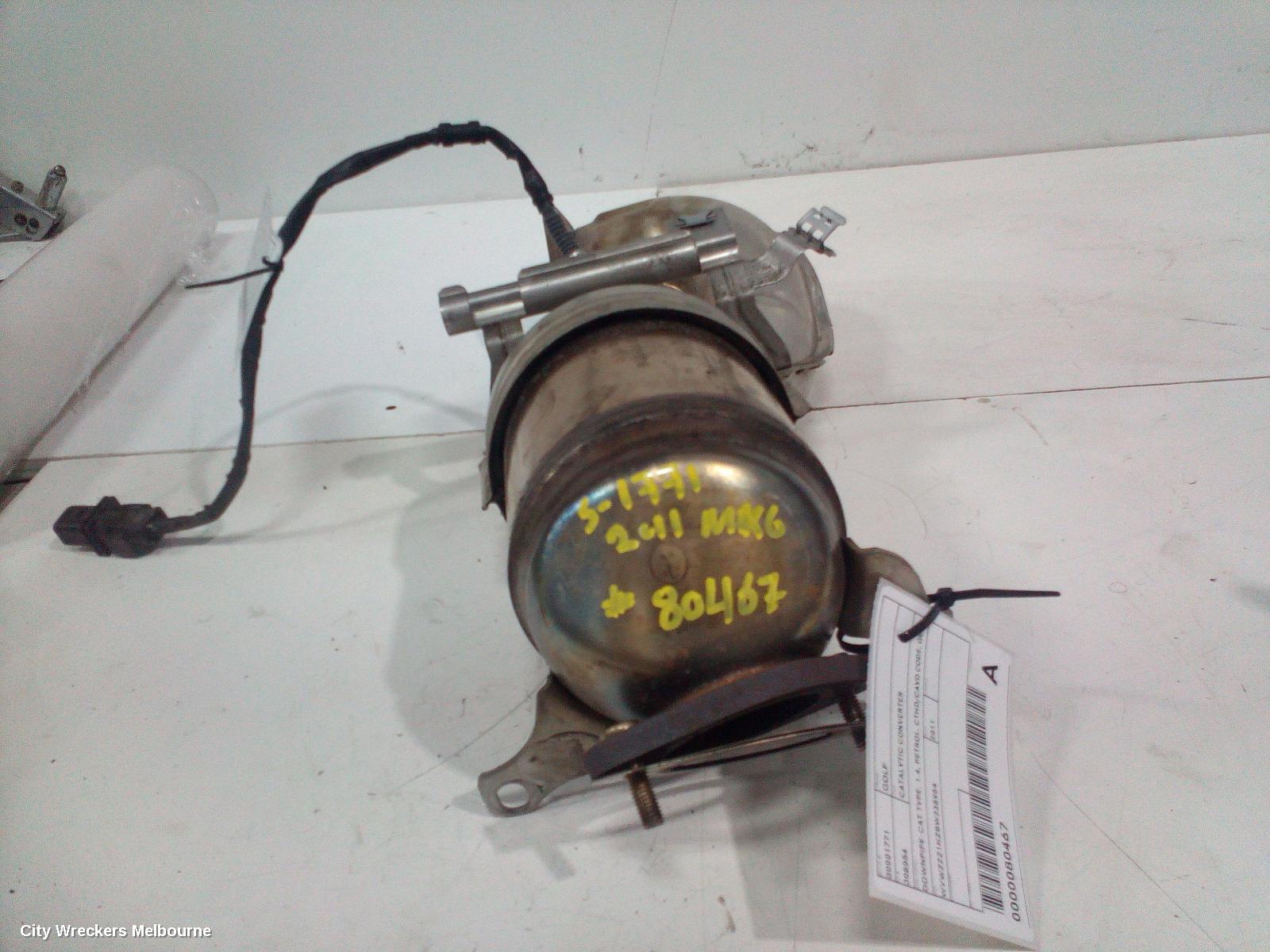 VOLKSWAGEN GOLF CATALYTIC CONVERTER, DOWNPIPE-CAT TYPE, 1.4, PETROL, CTHD/CAVD CODE, GEN 6, 12/2008 - 01/2016