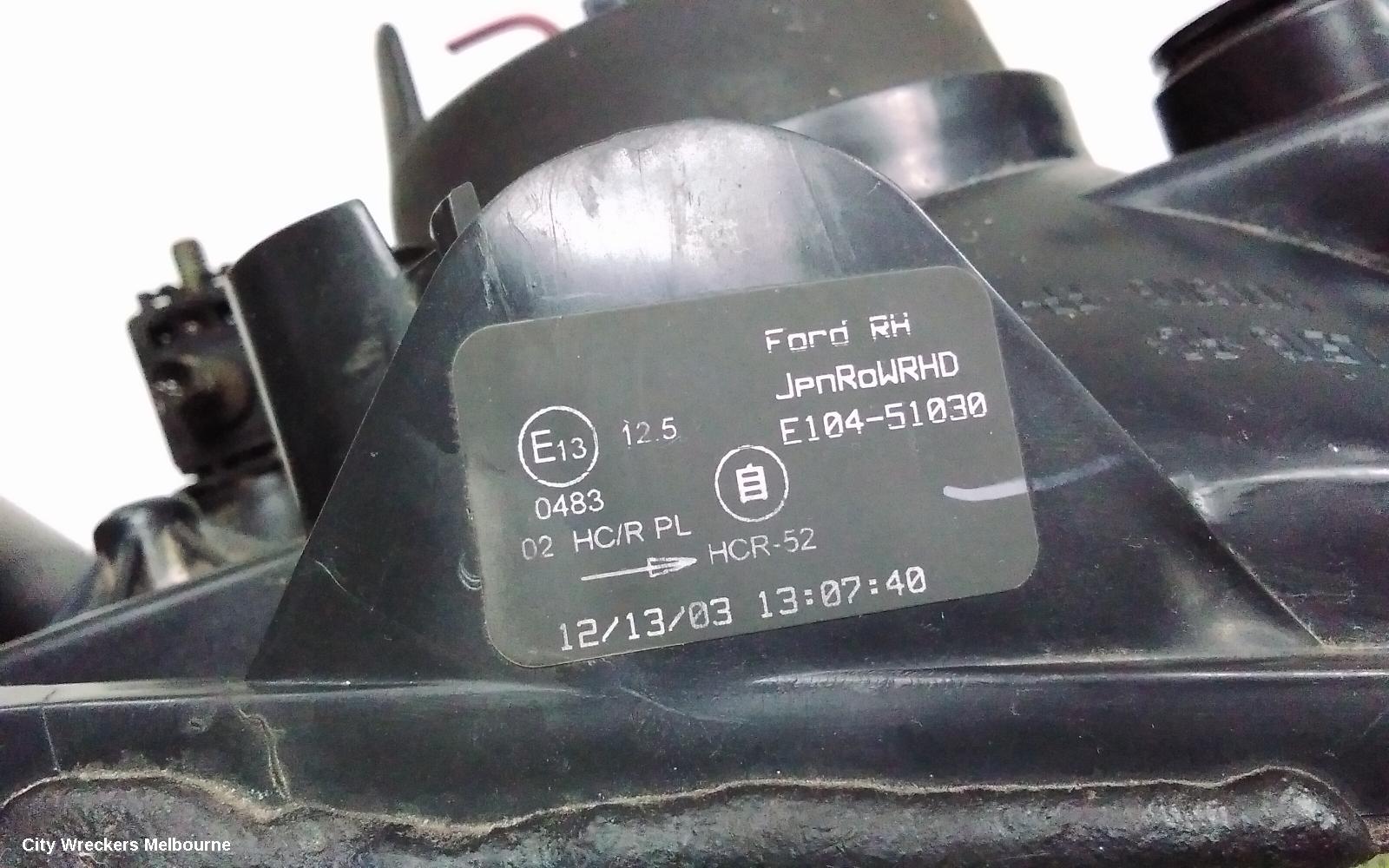 FORD ESCAPE RIGHT HEADLAMP, BA, 02/2001 - 03/2003