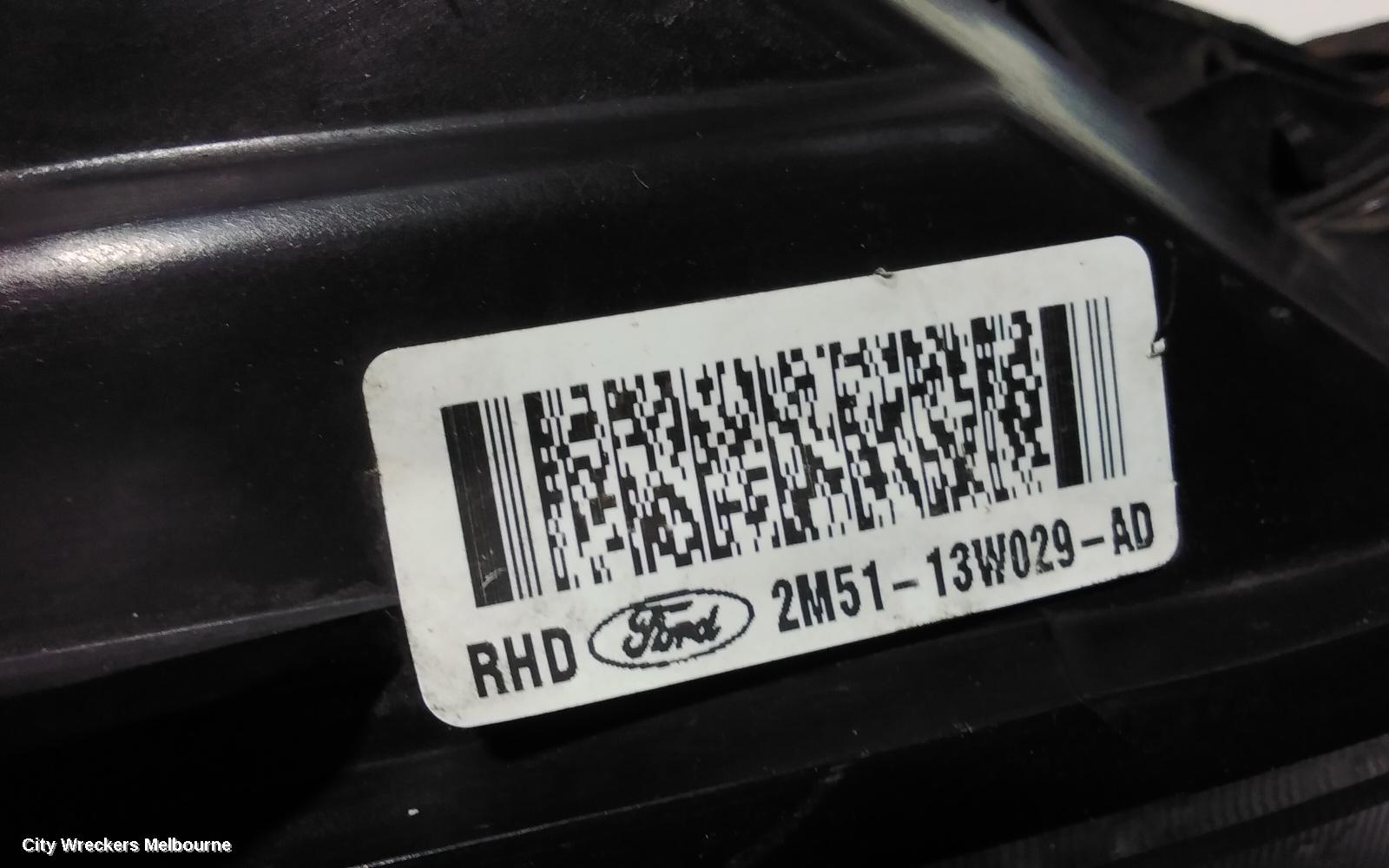 FORD FOCUS RIGHT HEADLAMP, LR, ST170, 01/2001 - 06/2005