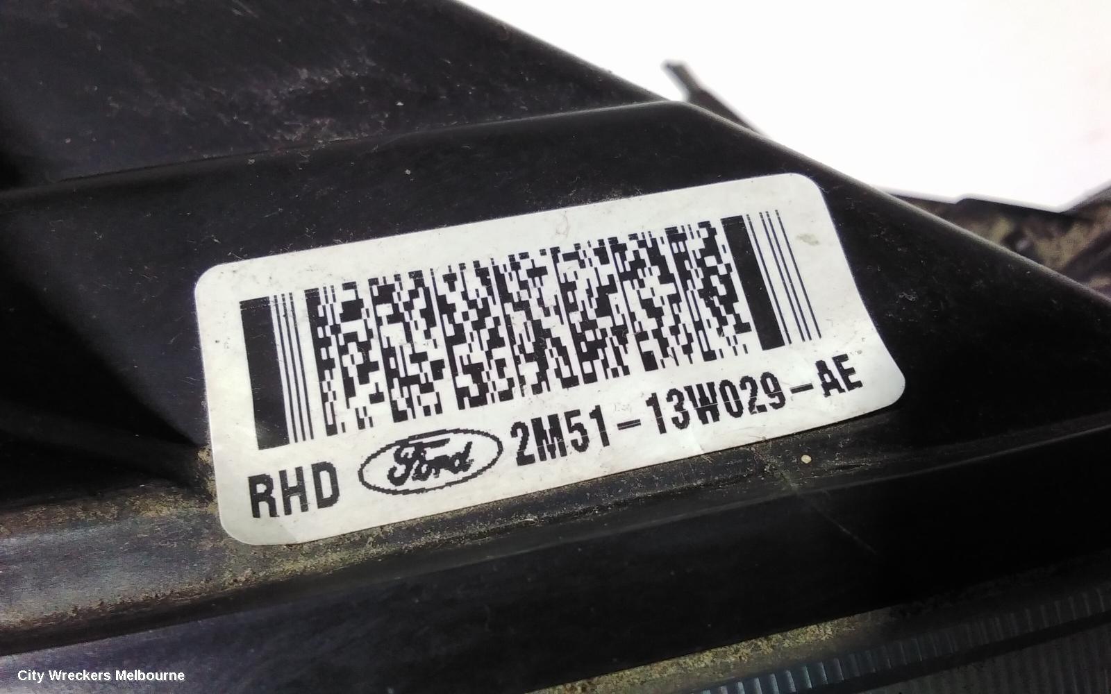 FORD FOCUS RIGHT HEADLAMP, LR, ST170, 01/2001 - 06/2005