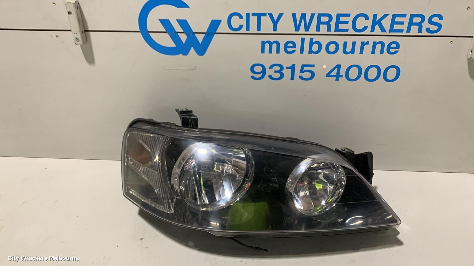 FORD FALCON RIGHT HEADLAMP, BA-BF1, XT, BLACK INSERT TYPE, 10/2002 - 08/2006