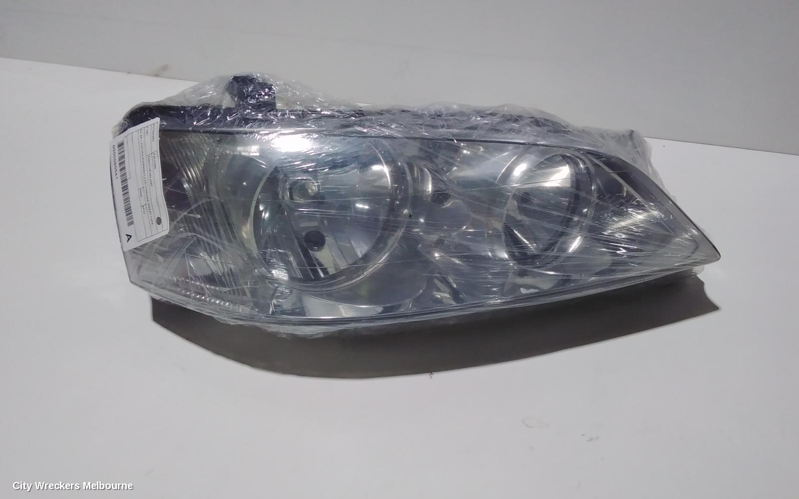 FORD FALCON RIGHT HEADLAMP, BA-BF1, FUTURA/FAIRMONT/LTD, CHROME INSERT TYPE, 10/2002 - 08/2006