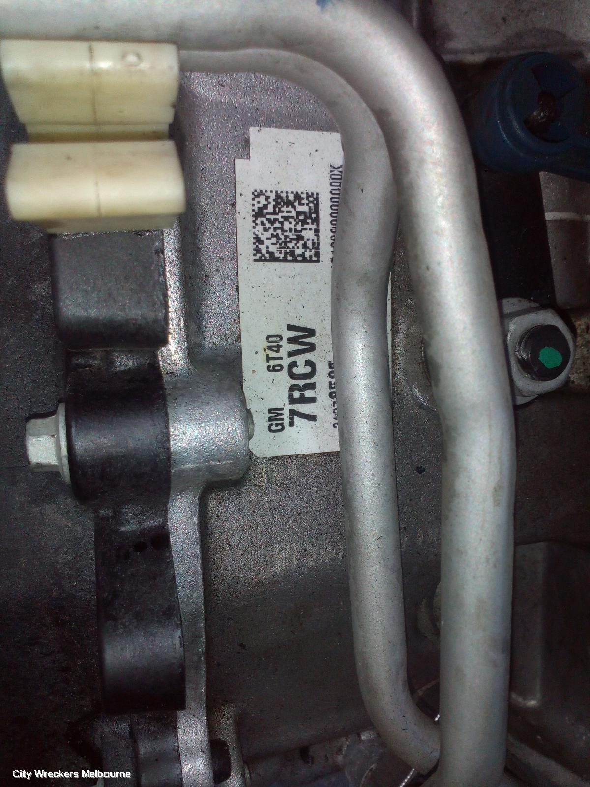 HOLDEN TRAX TRANS/GEARBOX, AUTO, PETROL, 1.4, TURBO, 7RCW TAG, TJ SERIES, 10/2016 - 12/2020
