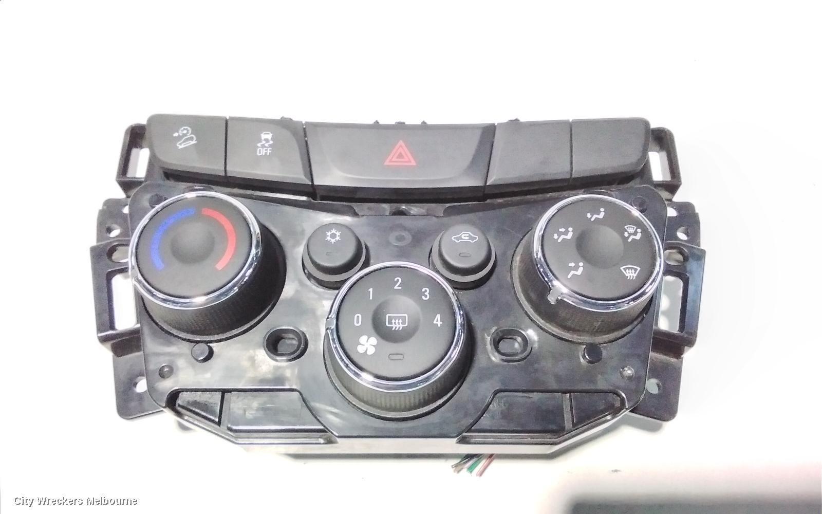 HOLDEN TRAX HEATER/AC CONTROLS, TJ SERIES, STANDARD TYPE, NON SEAT WARMER, 08/2013 - 12/2020