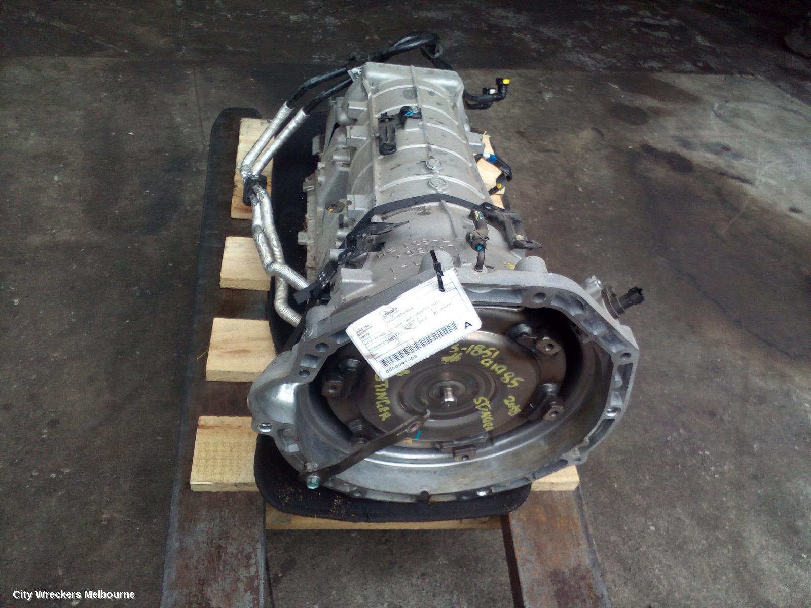 KIA STINGER TRANS/GEARBOX, AUTO, PETROL, 3.3, G6DP, TWIN TURBO, CK, 06/2017 ONWARDS