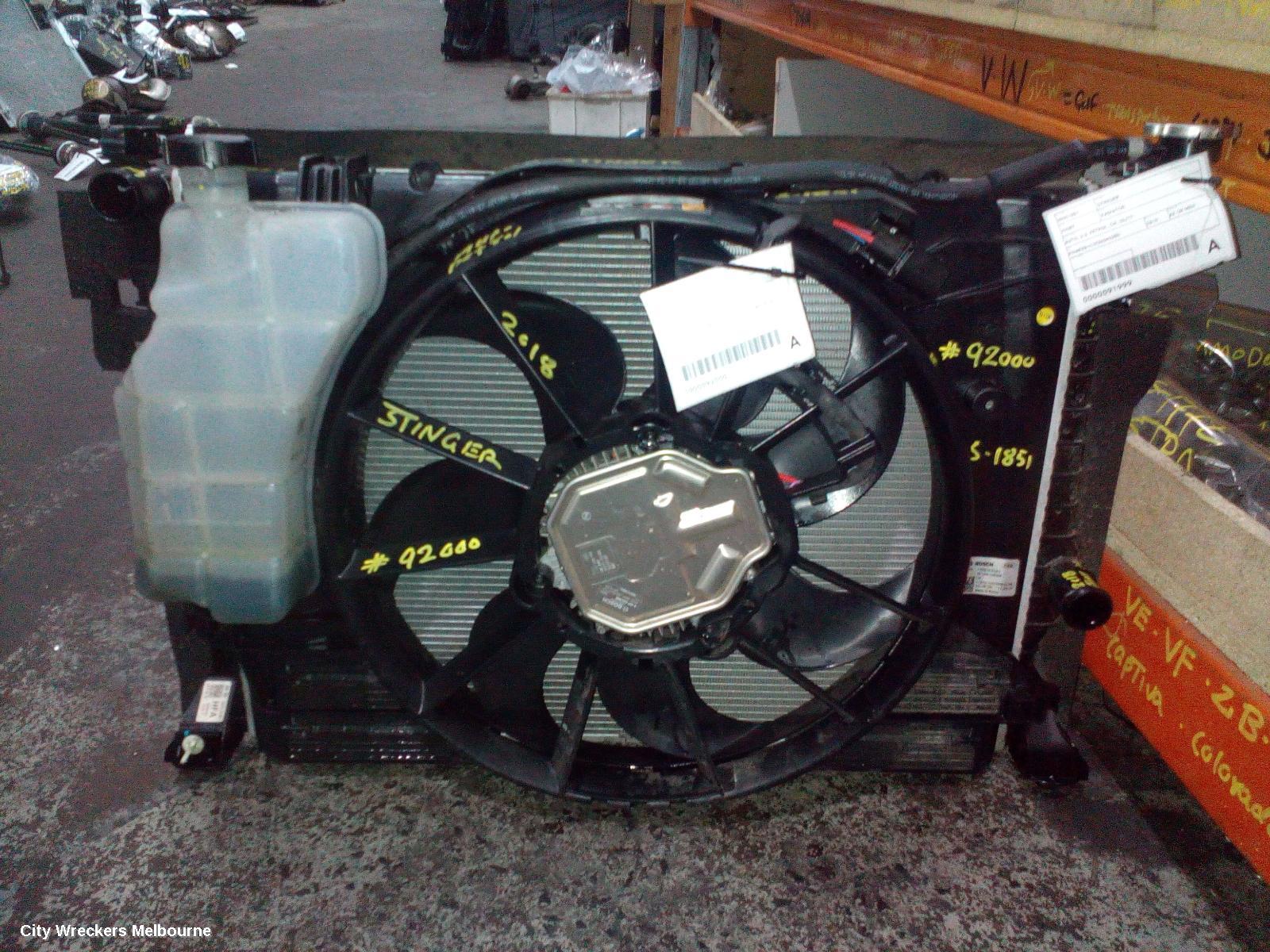 KIA STINGER FAN, RADIATOR FAN, 2.0/3.3, PETROL, CK, 06/2017 ONWARDS