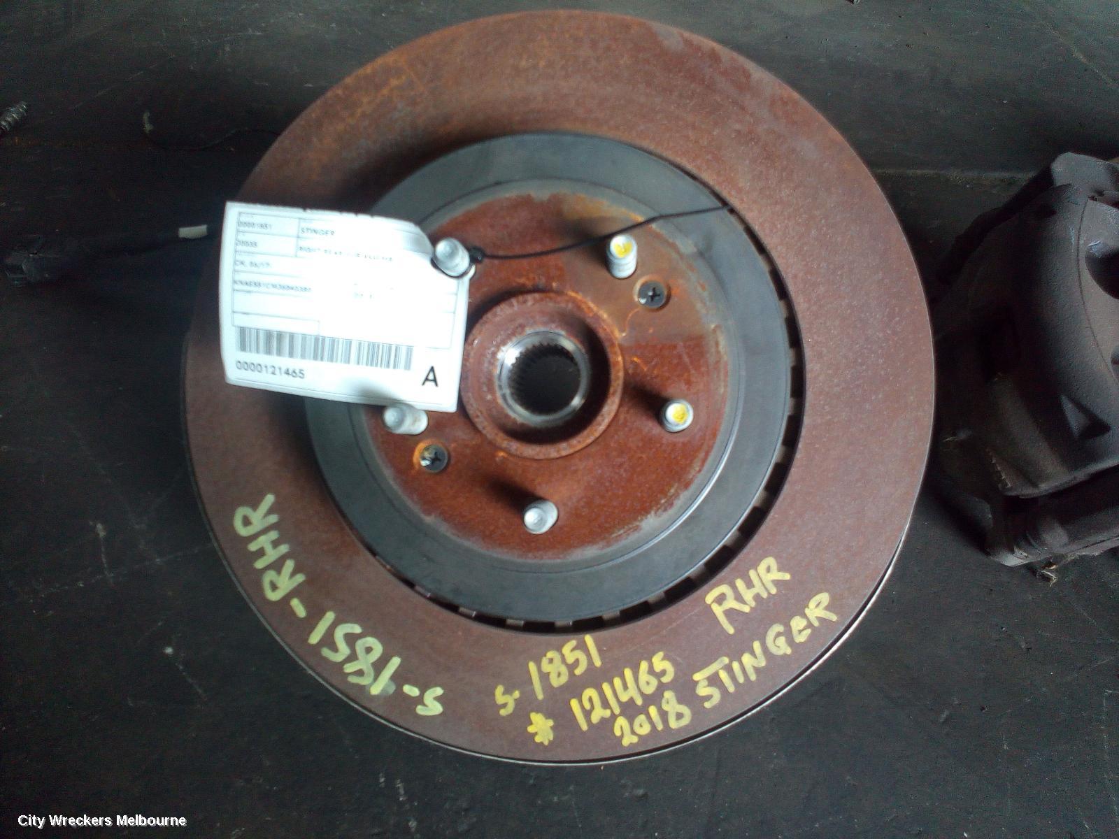 KIA STINGER RIGHT REAR HUB ASSEMBLY, CK, 06/2017 ONWARDS