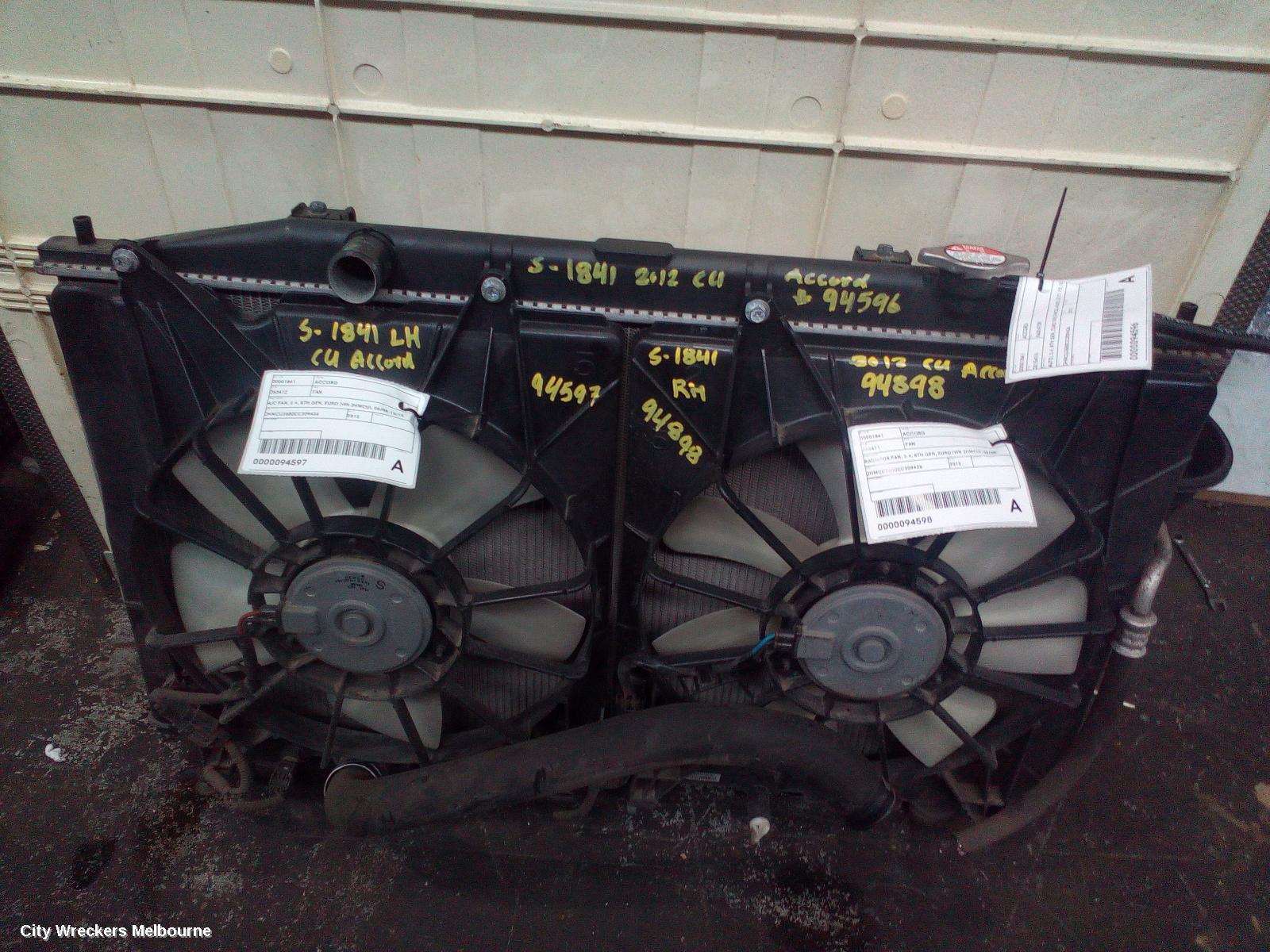 HONDA ACCORD RADIATOR, AUTO, 2.4, 8TH GEN, EURO (VIN JHMCU), K24Z3, 07/2011 - 12/2015