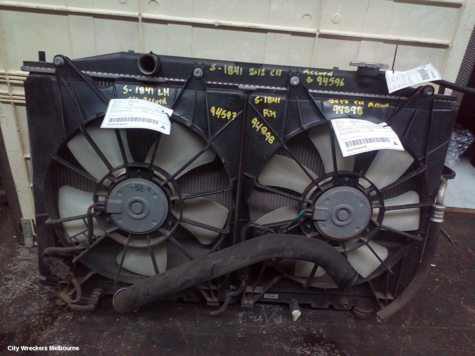 HONDA ACCORD FAN, A/C FAN, 2.4, 8TH GEN, EURO (VIN JHMCU), 06/2008 - 12/2015