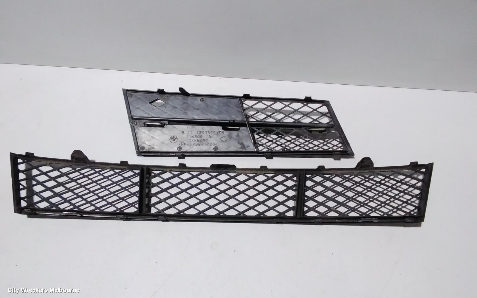 BMW 5 SERIES GRILLE, BUMPER GRILLE (CENTRE), 3-PIECE TYPE, NON DRIVE ASSIST TYPE, F10/F11, SEDAN/WAGON, 05/2010 - 01/2017