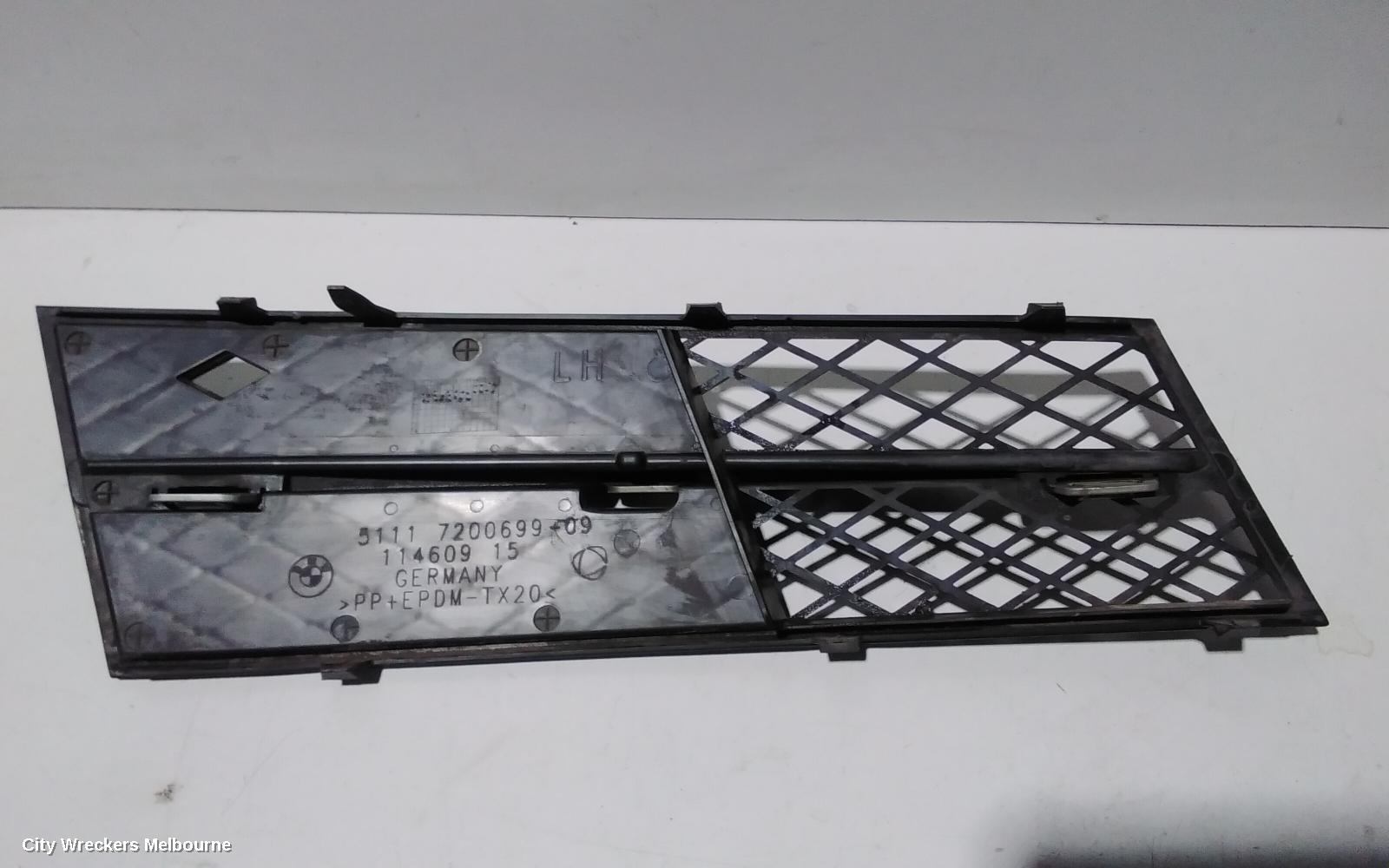 BMW 5 SERIES GRILLE, BUMPER GRILLE (CENTRE), 3-PIECE TYPE, NON DRIVE ASSIST TYPE, F10/F11, SEDAN/WAGON, 05/2010 - 01/2017