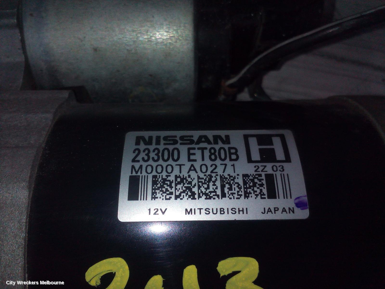 RENAULT KALEOS STARTER, PETROL, 2.5, AUTO T/M, H45, 09/2008 - 04/2016
