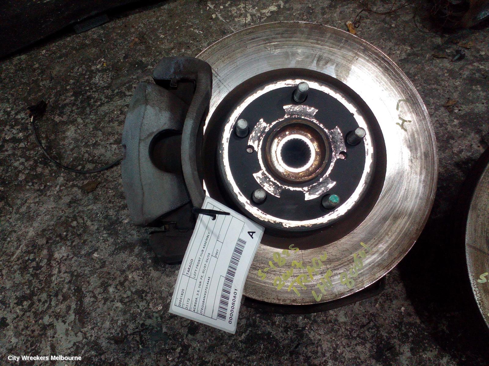 TOYOTA TARAGO LEFT FRONT HUB ASSEMBLY, ACR50R, 3.5, 2GR-FE, 02/2007 - 06/2020