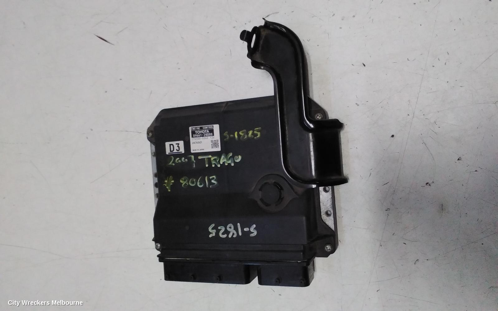 TOYOTA TARAGO ECU, ENGINE ECU, 2.4, 2AZ-FE, P/N 89661-28D00, ECU ONLY, ACR50R, 03/2006 - 06/2020