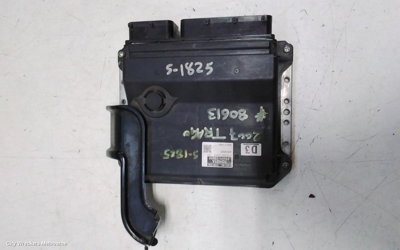 TOYOTA TARAGO ECU, ENGINE ECU, 2.4, 2AZ-FE, P/N 89661-28D00, ECU ONLY, ACR50R, 03/2006 - 06/2020