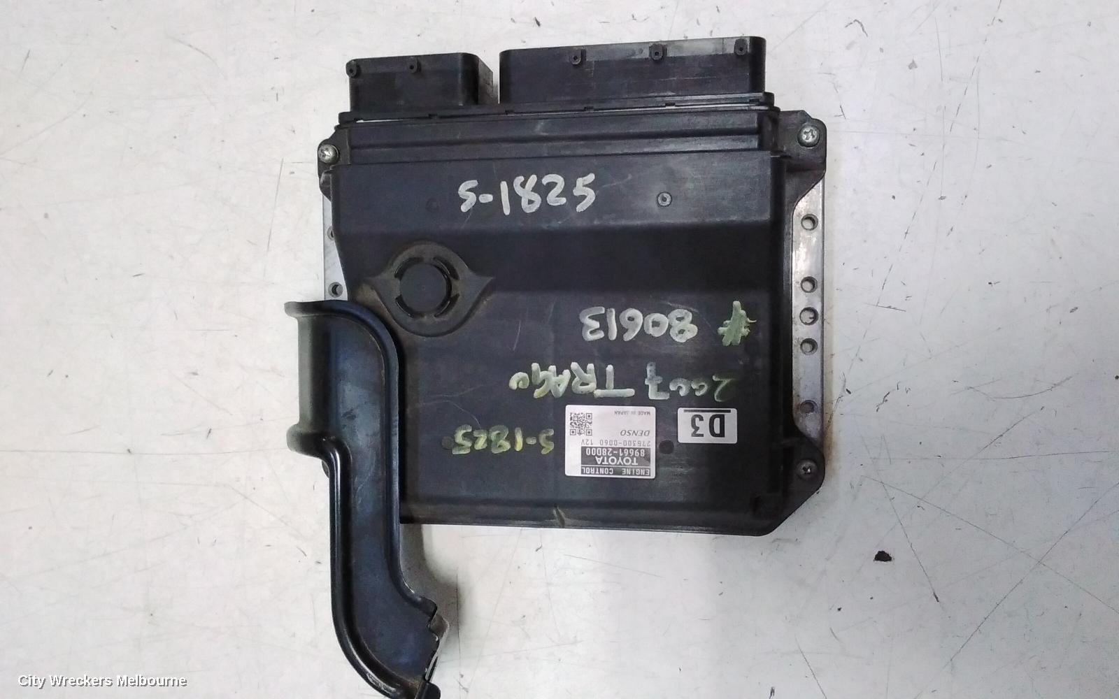 TOYOTA TARAGO ECU, ENGINE ECU, 2.4, 2AZ-FE, P/N 89661-28D00, ECU ONLY, ACR50R, 03/2006 - 06/2020